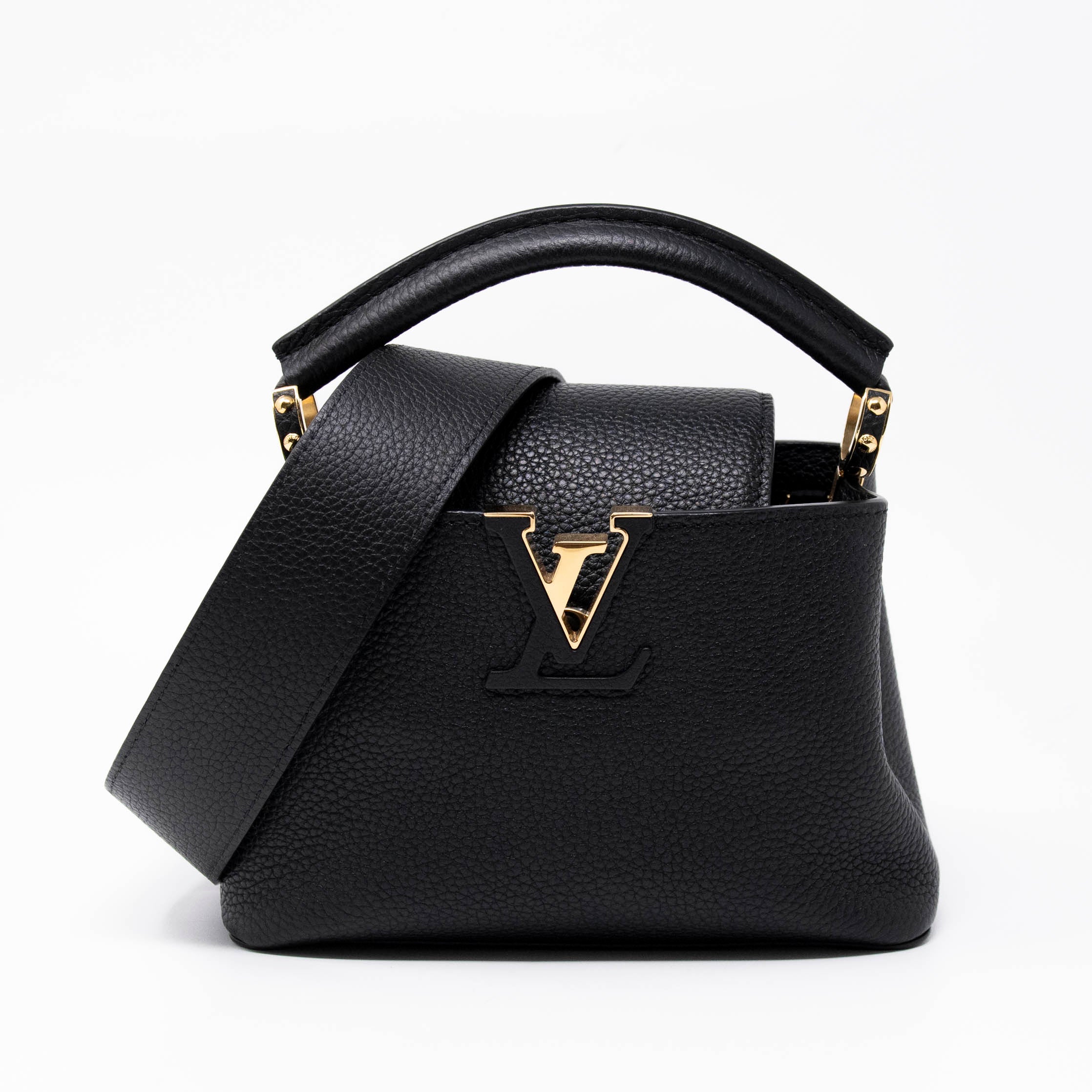 Louis Vuitton Black Taurillon Mini Capucines