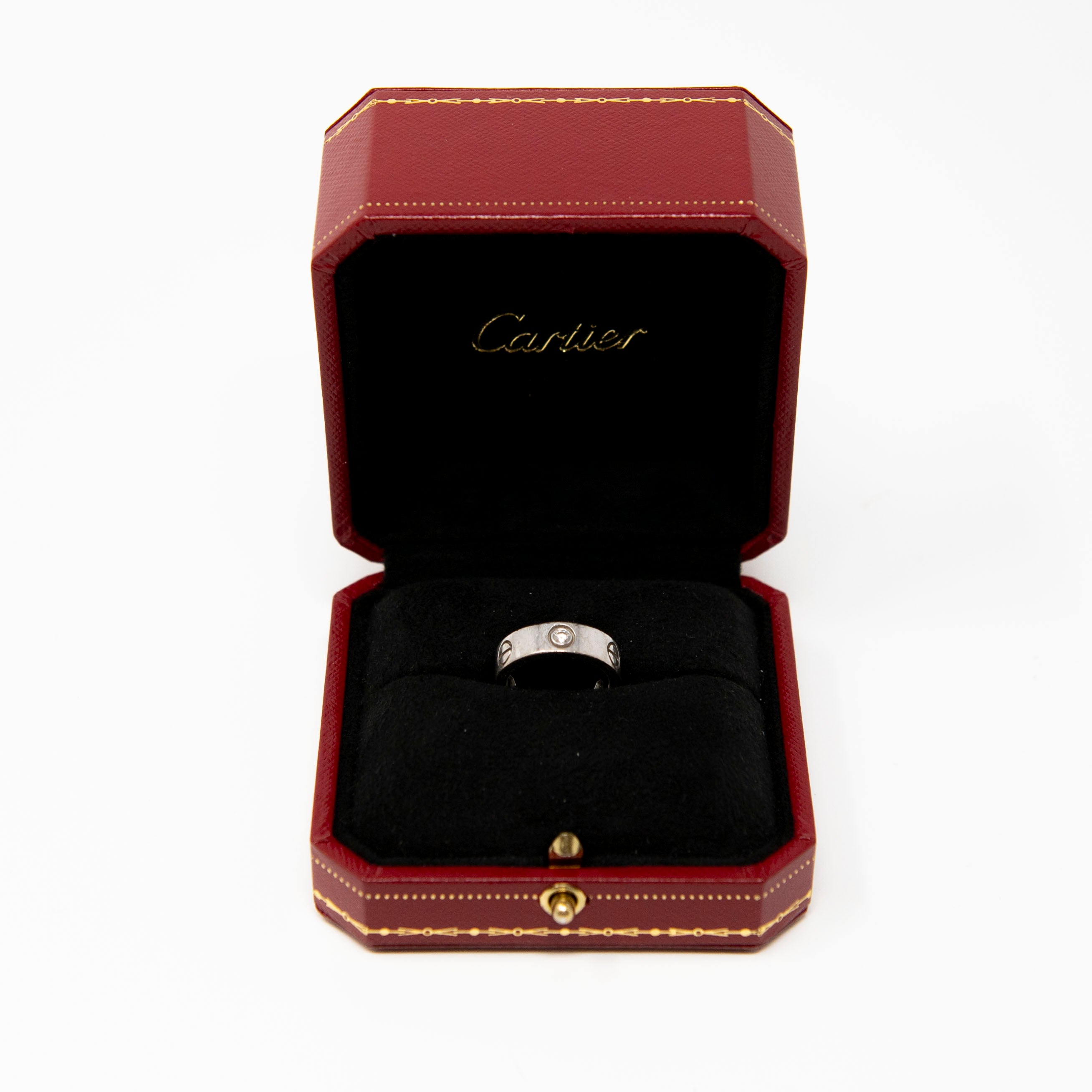 Cartier White Gold 3 Diamond Love Ring