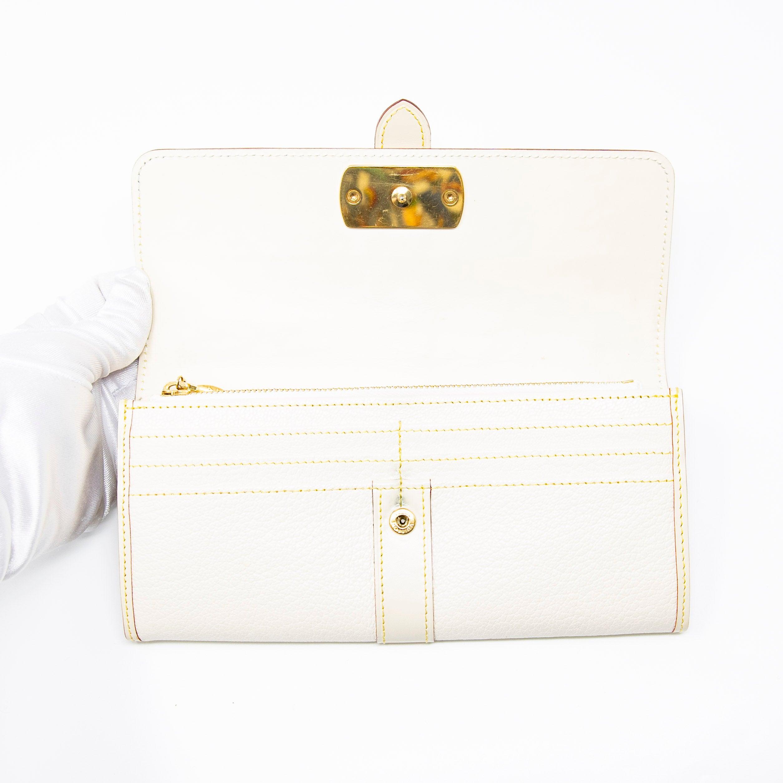 Louis Vuitton White Favori Suhali Wallet
