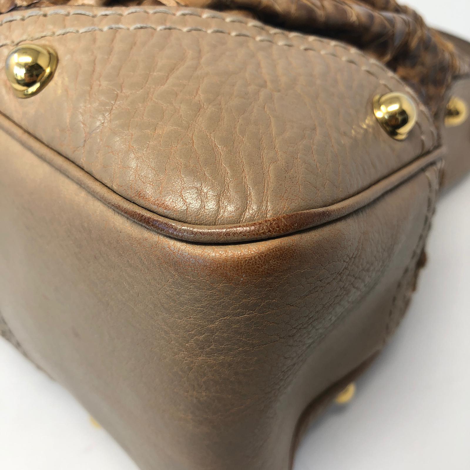 Gucci Brown Python Jockey Shoulder Bag