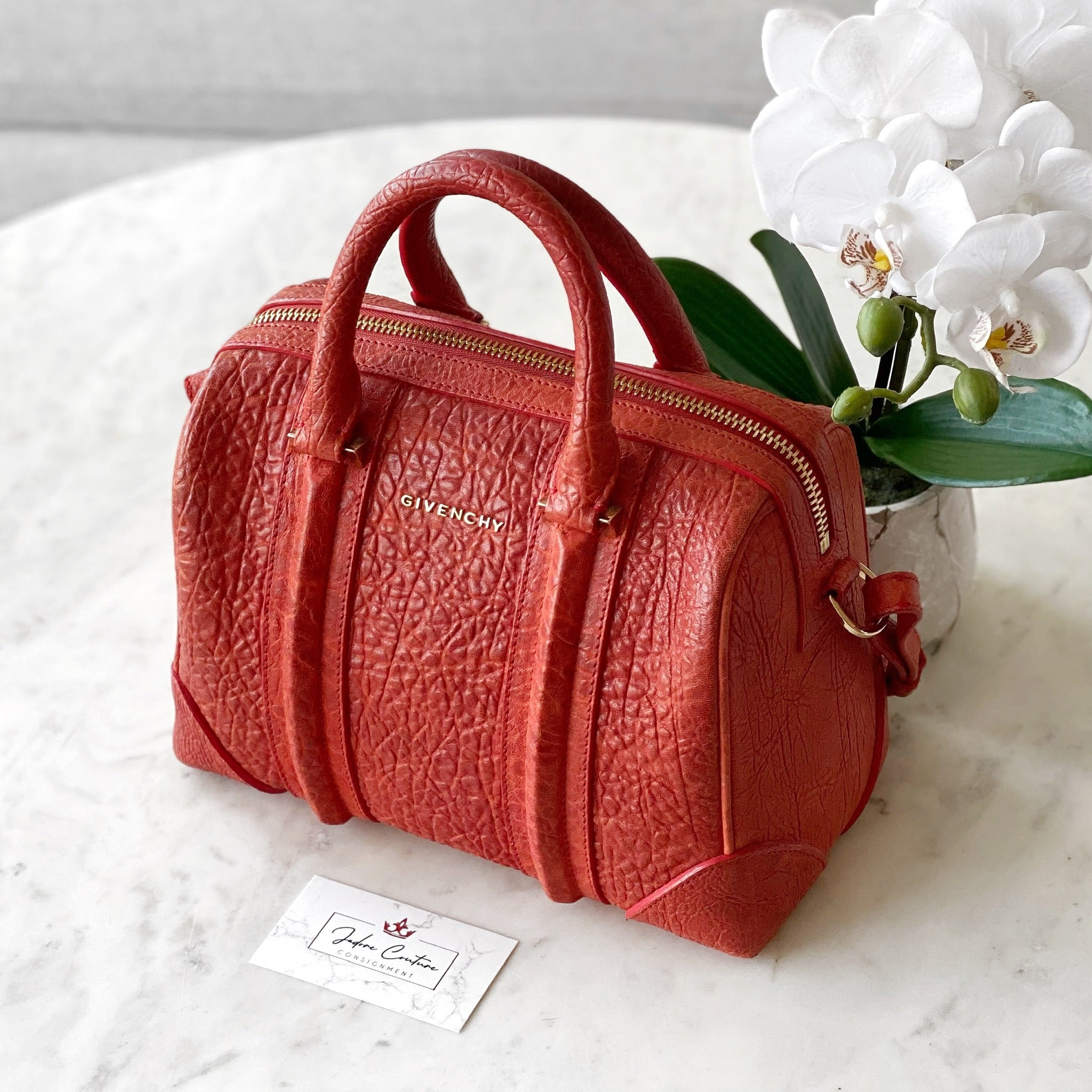 Givenchy Poppy Red Mini Lucrezia Duffel Bag