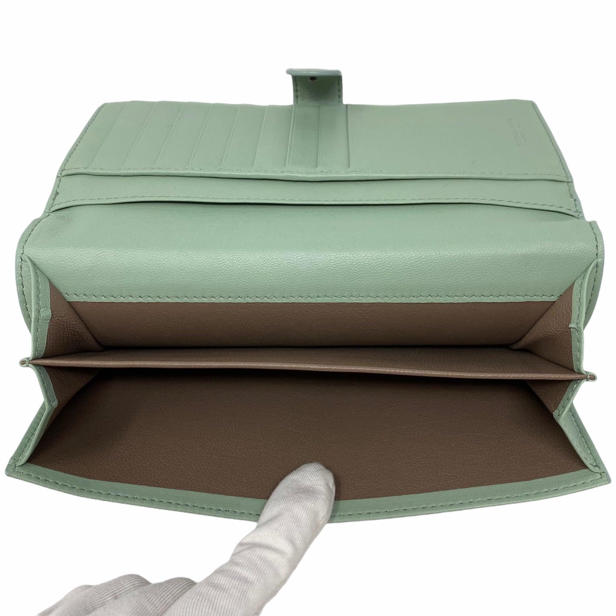 Bottega Veneta Green Nappa Intrecciato Long Wallet