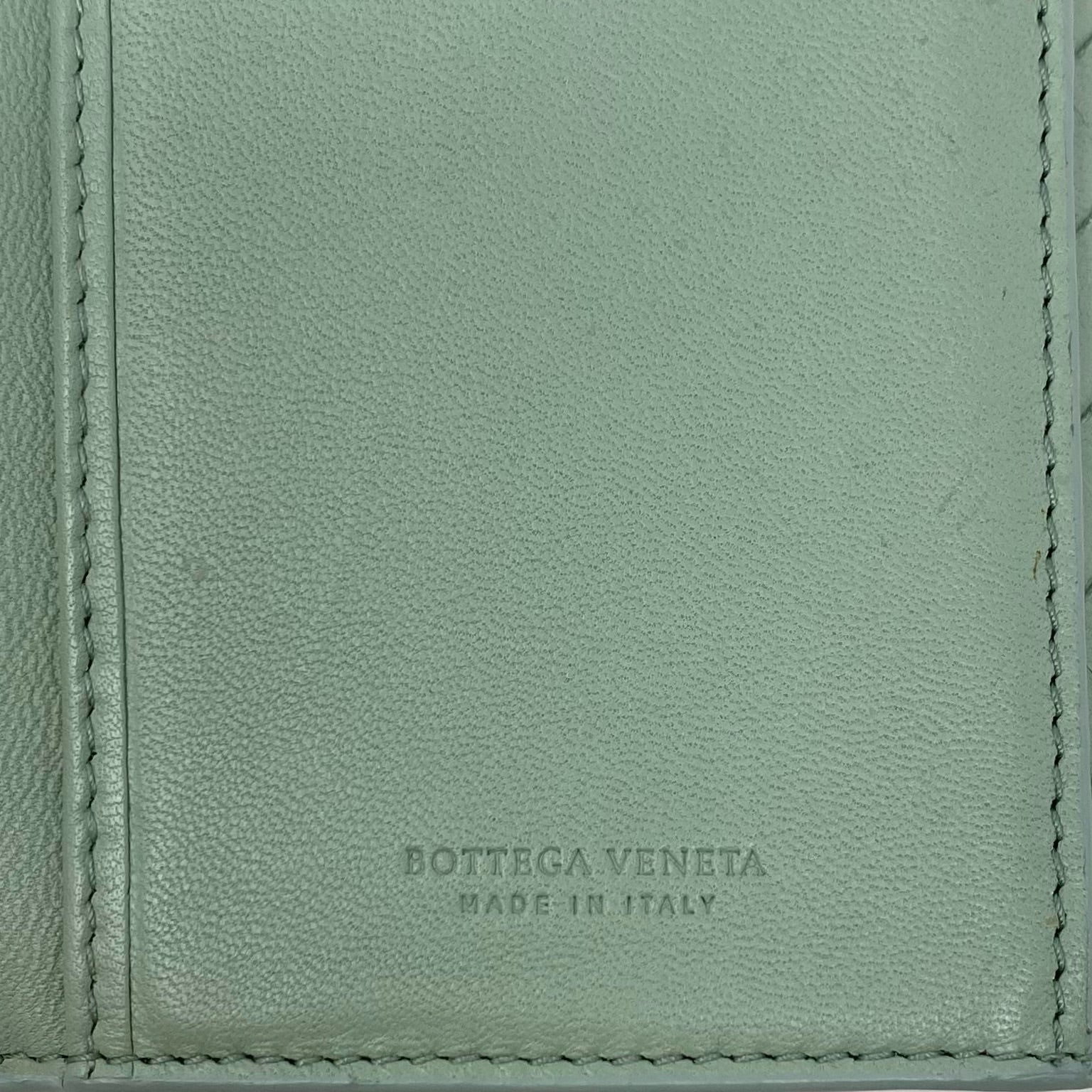 Bottega Veneta Green Nappa Intrecciato Long Wallet