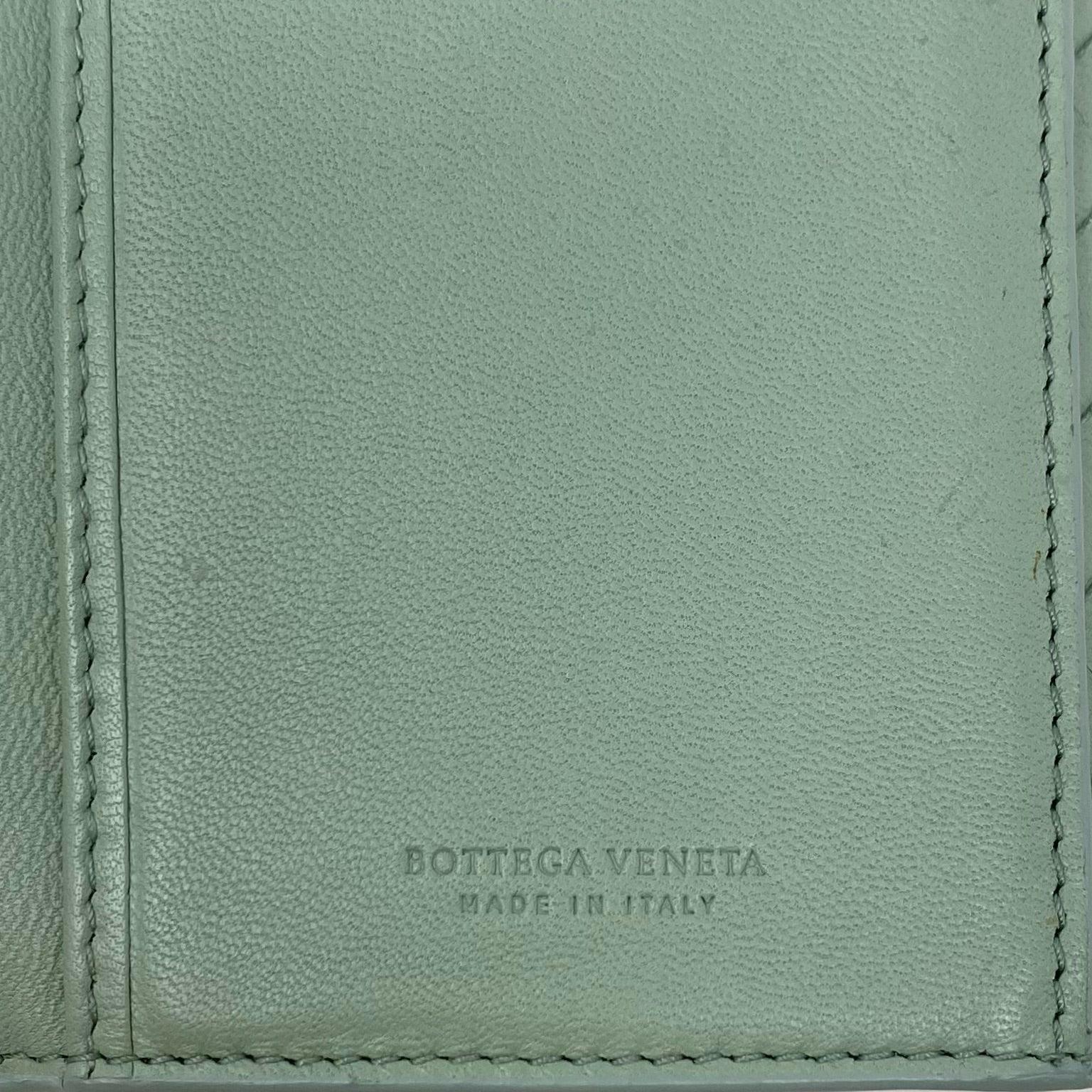 Bottega Veneta Green Nappa Intrecciato Long Wallet