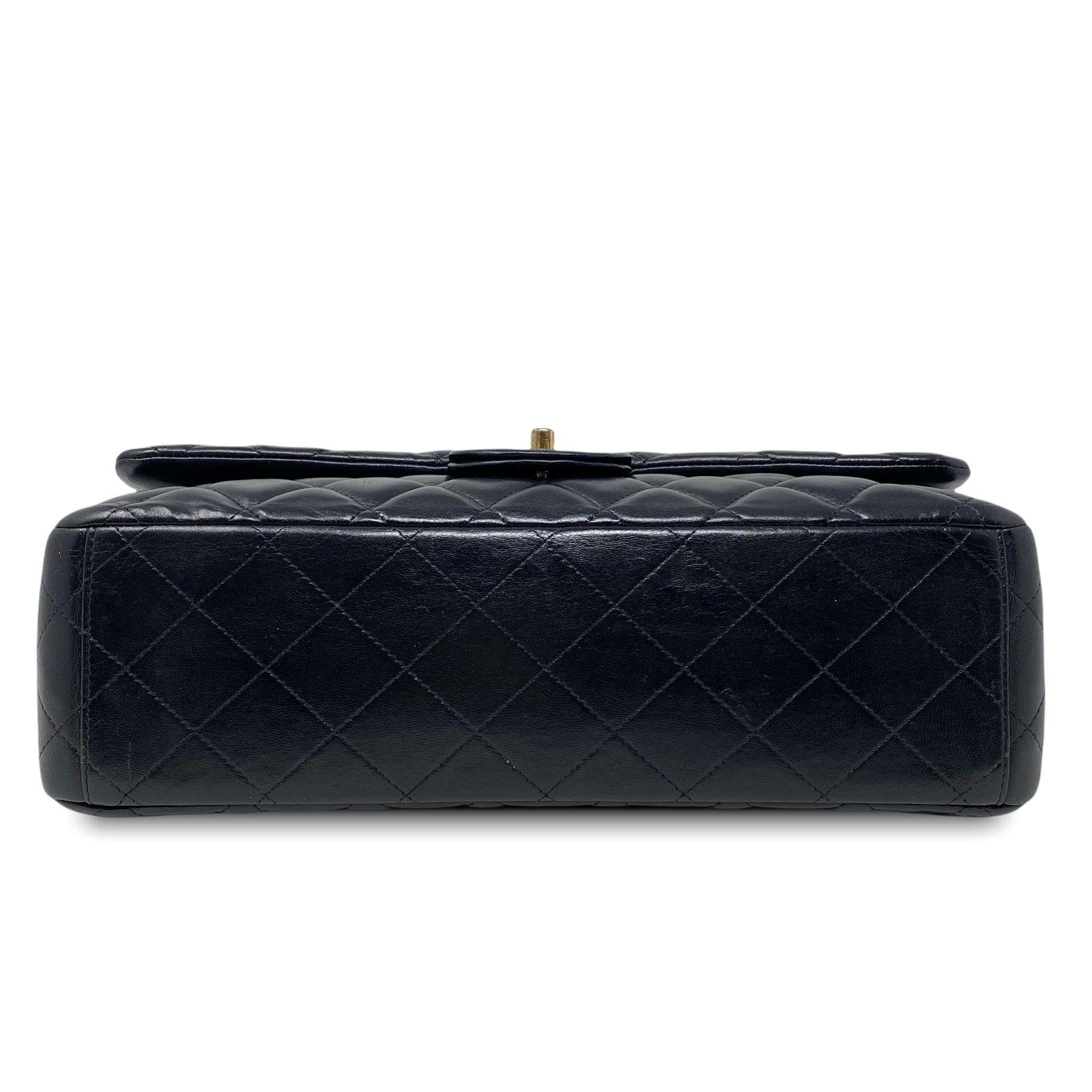 Chanel Black Lambskin Maxi Classic Flap