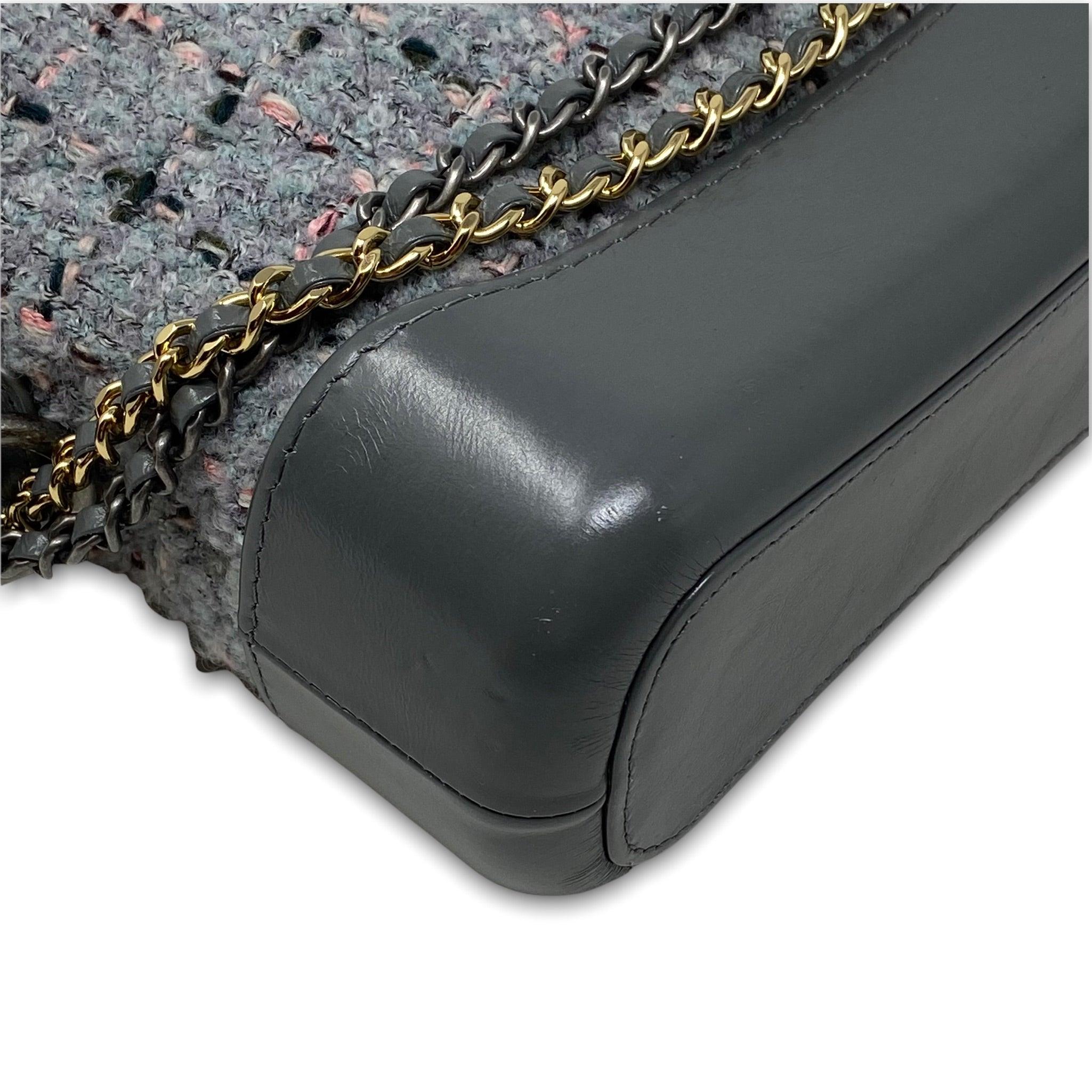 Chanel Gray Tweed Small Gabrielle Hobo Bag