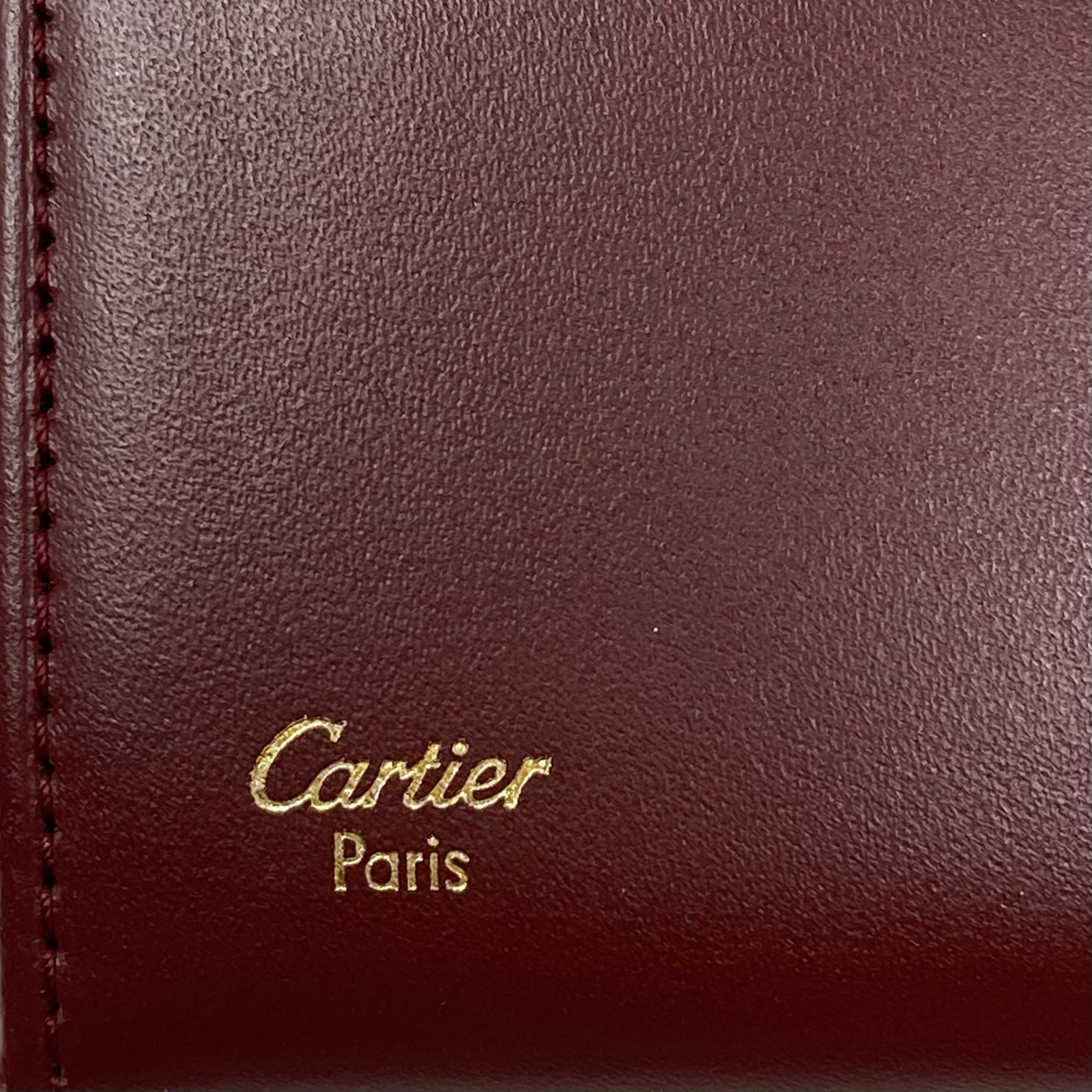 Cartier Burgundy Card Holder Wallet