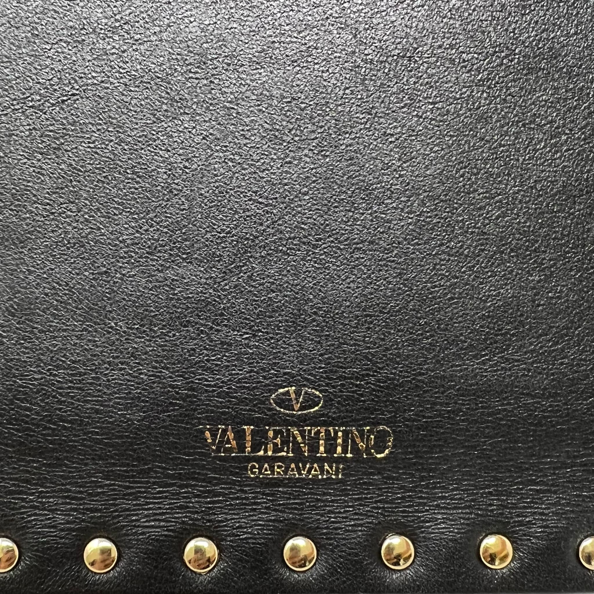 Valentino Black Rockstud Envelope Pouch