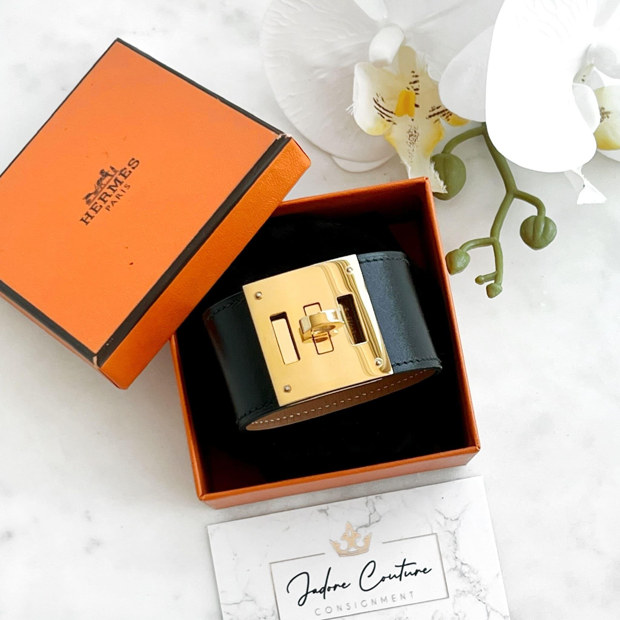 Hermes Noir Box Kelly Dog Bracelet T2
