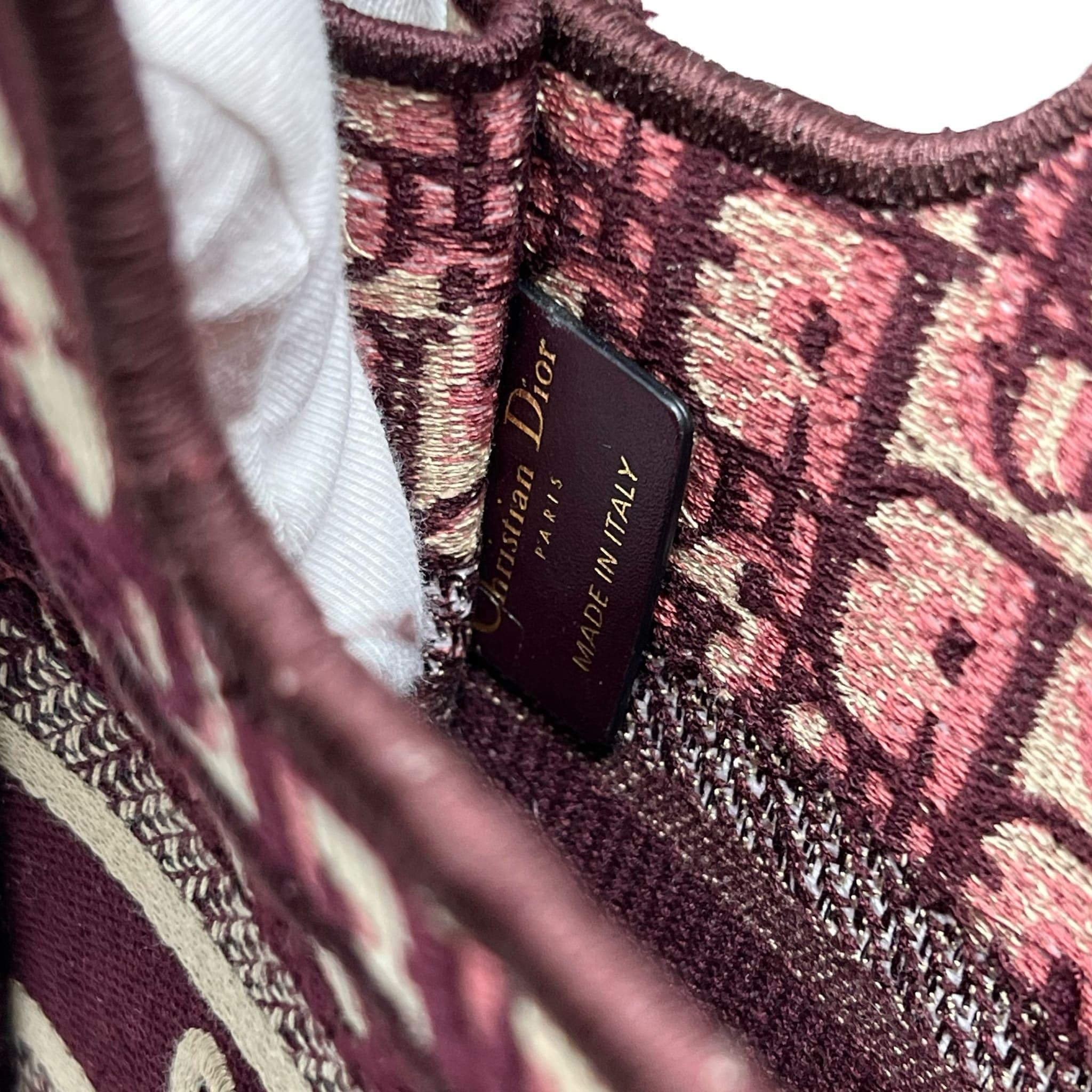 Dior Burgundy Mini Book Tote
