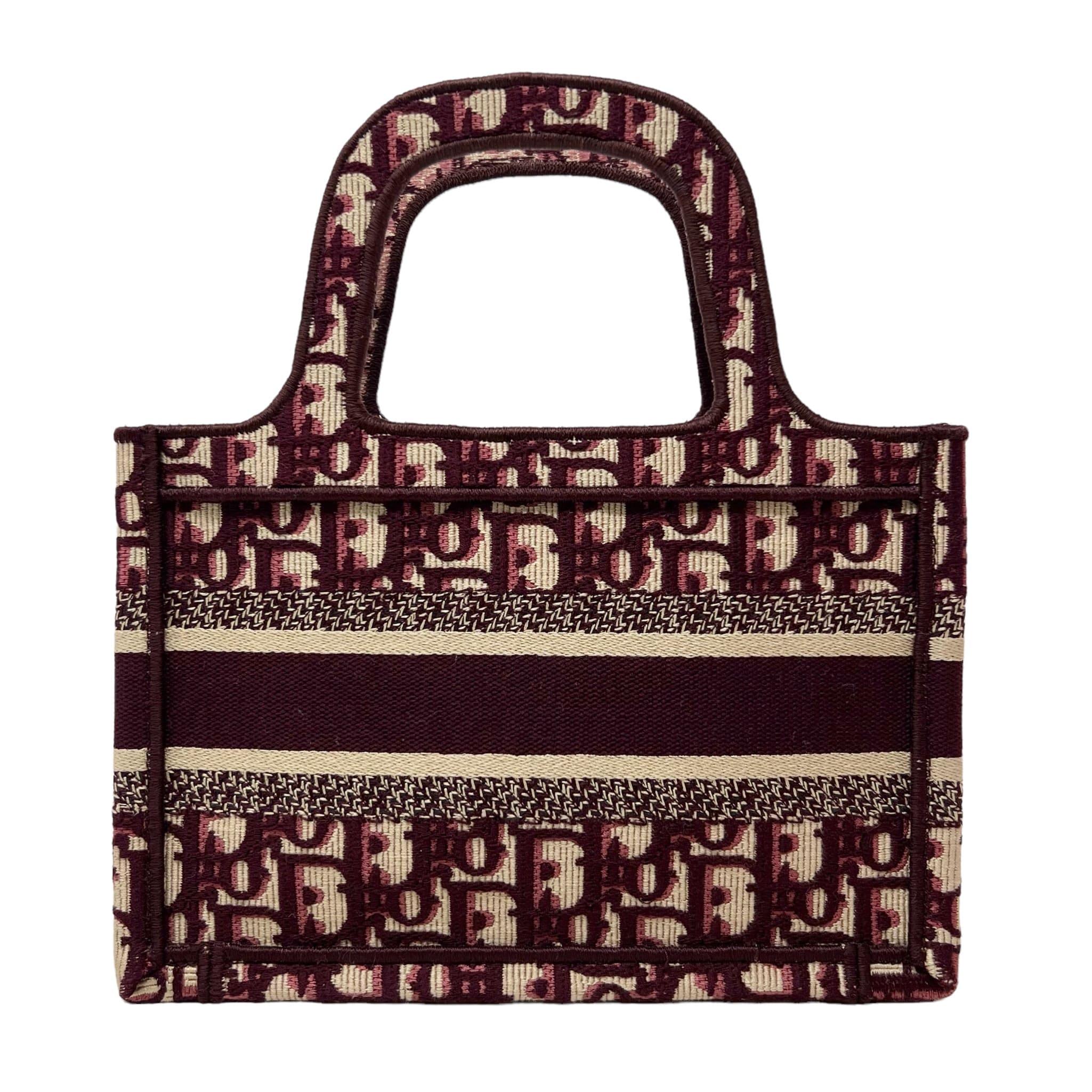 Dior Burgundy Mini Book Tote