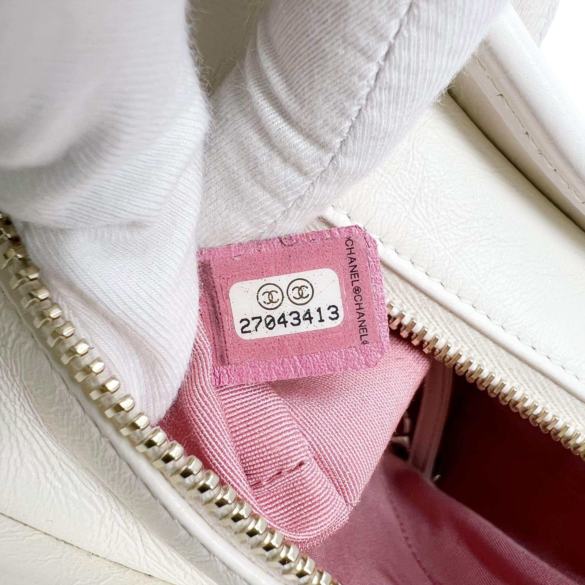 Chanel White Aged Calfskin Small Gabrielle Bag