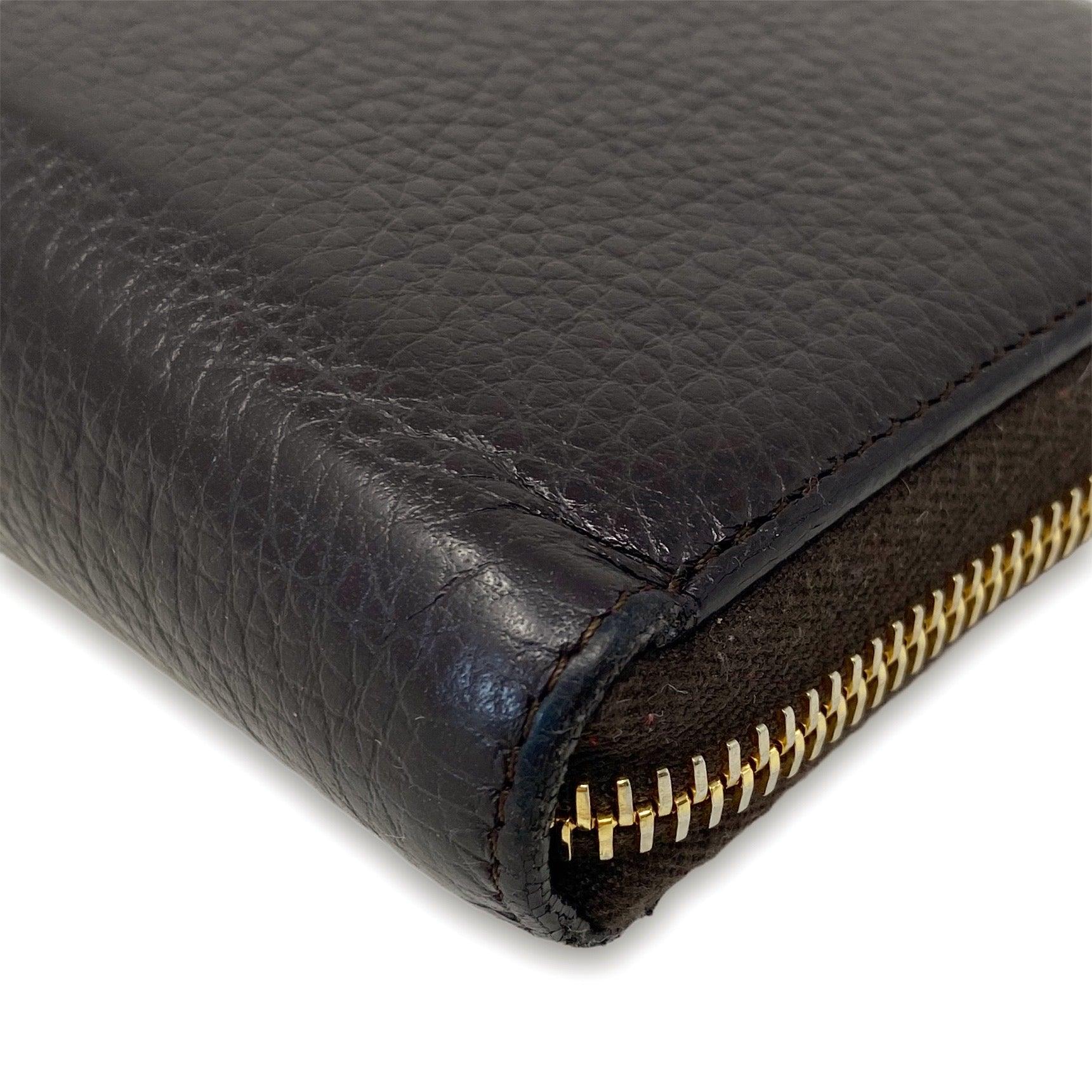 Tom Ford Brown Logo Zippy Wallet