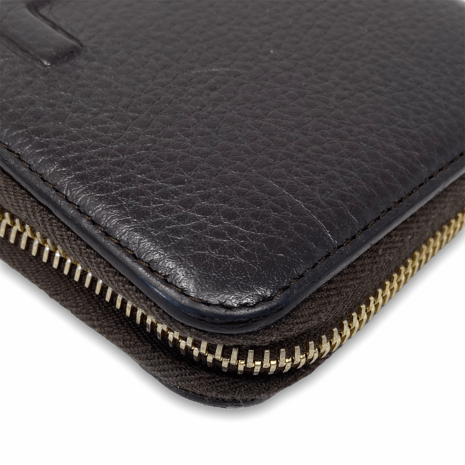 Tom Ford Brown Logo Zippy Wallet