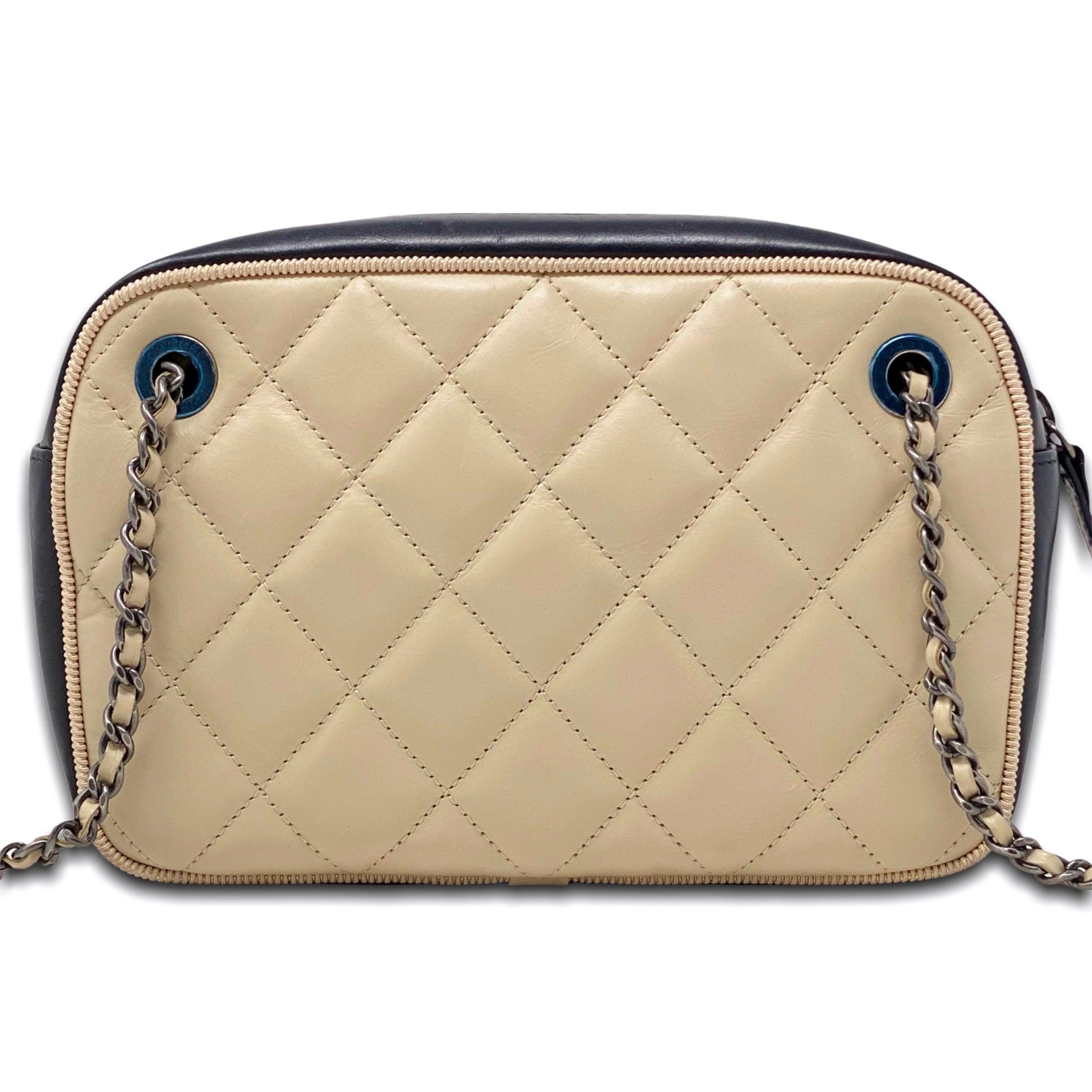 Chanel Beige Calfskin Small Ballerine Camera Bag