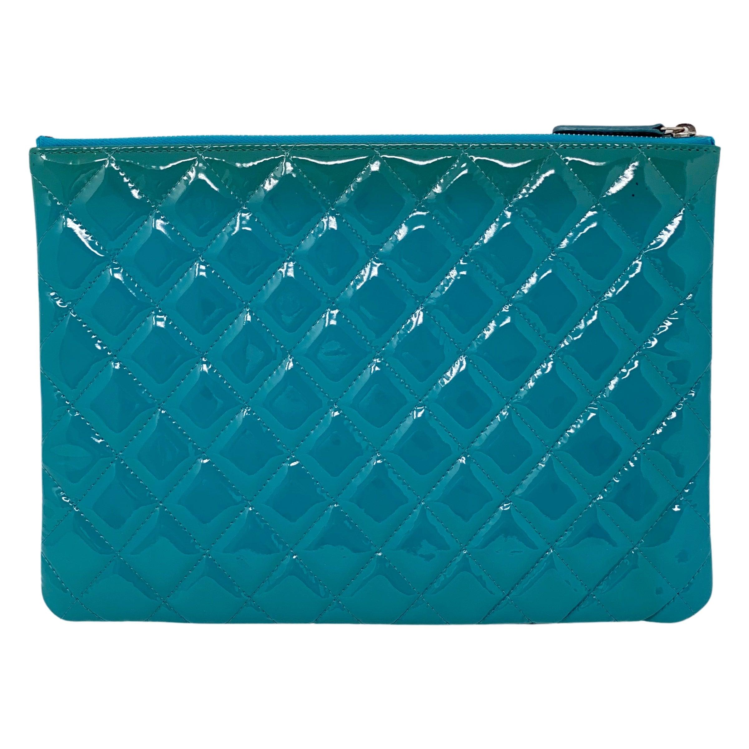 Chanel Turquoise Small O Case Pouch