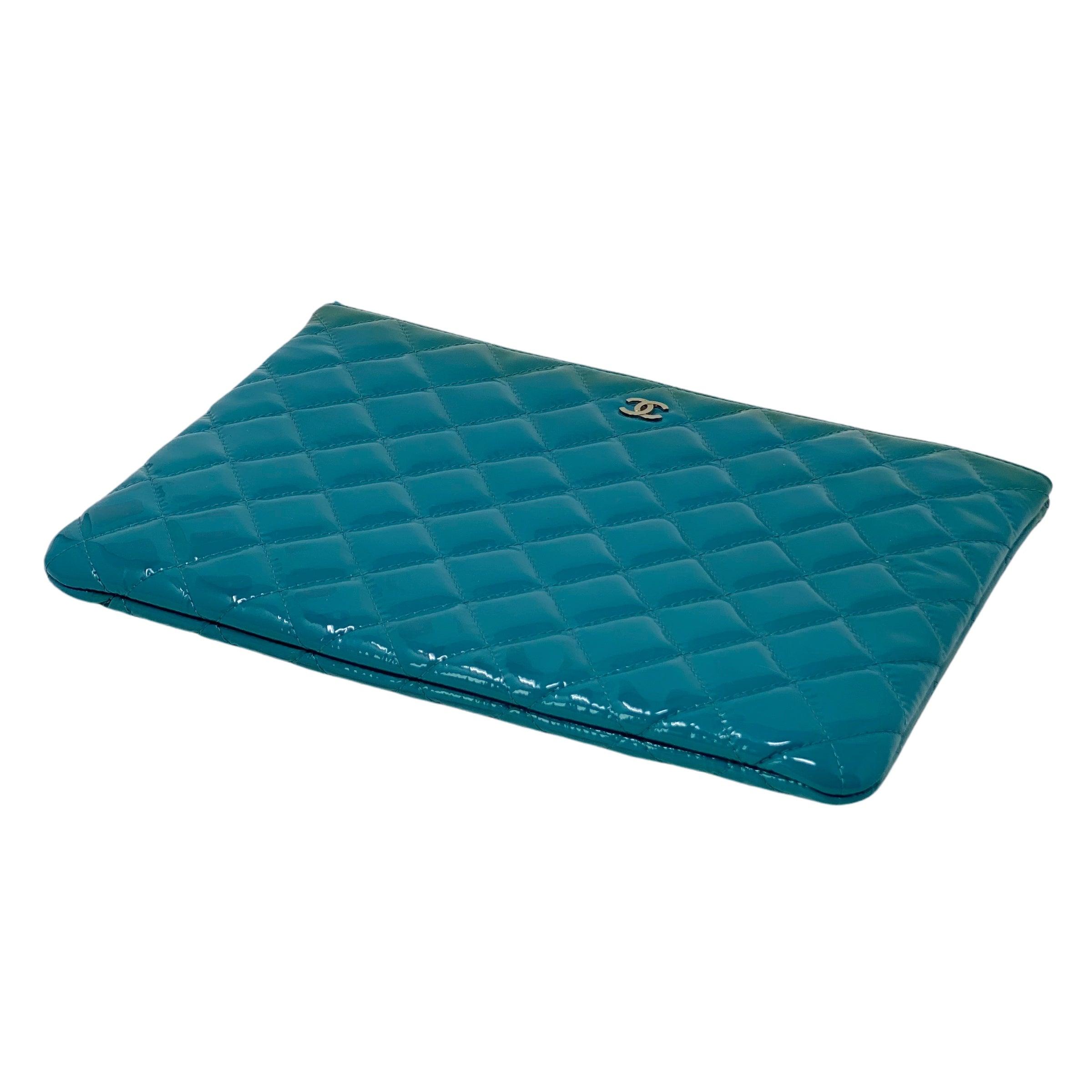 Chanel Turquoise Small O Case Pouch