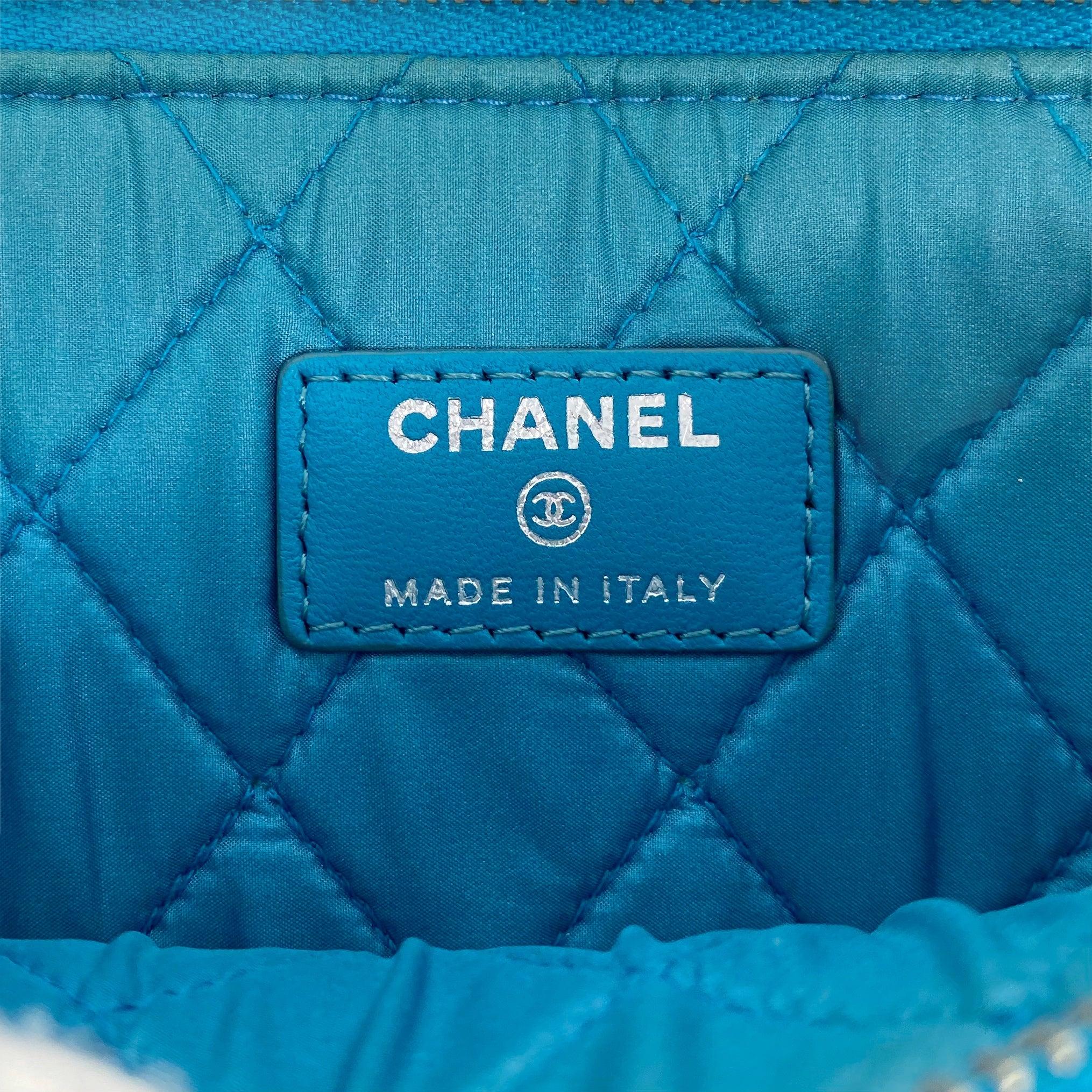 Chanel Turquoise Small O Case Pouch