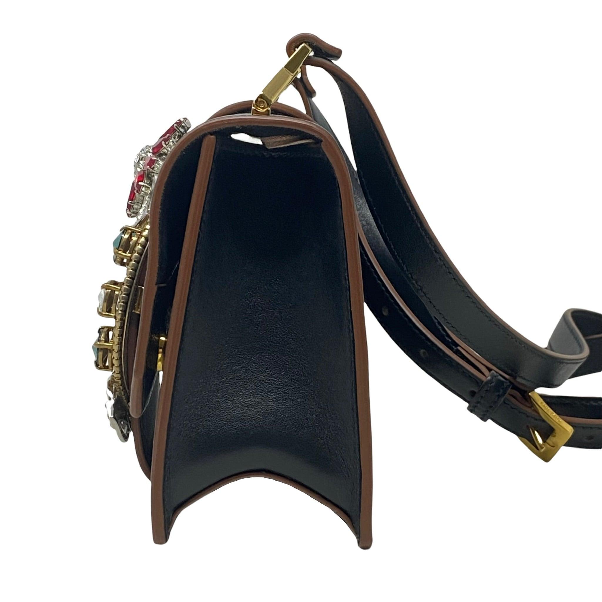 Miu Miu Black Madras Crystals Bag