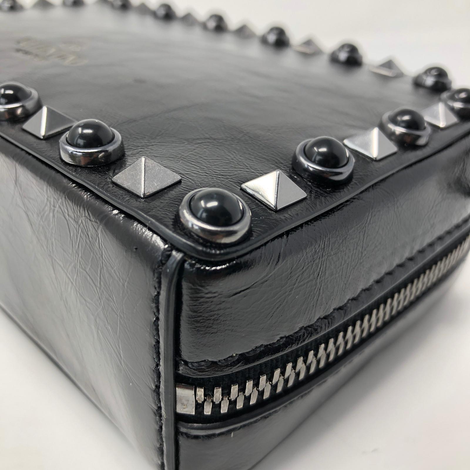 Valentino Black Rockstud Guitar Strap Camera Bag