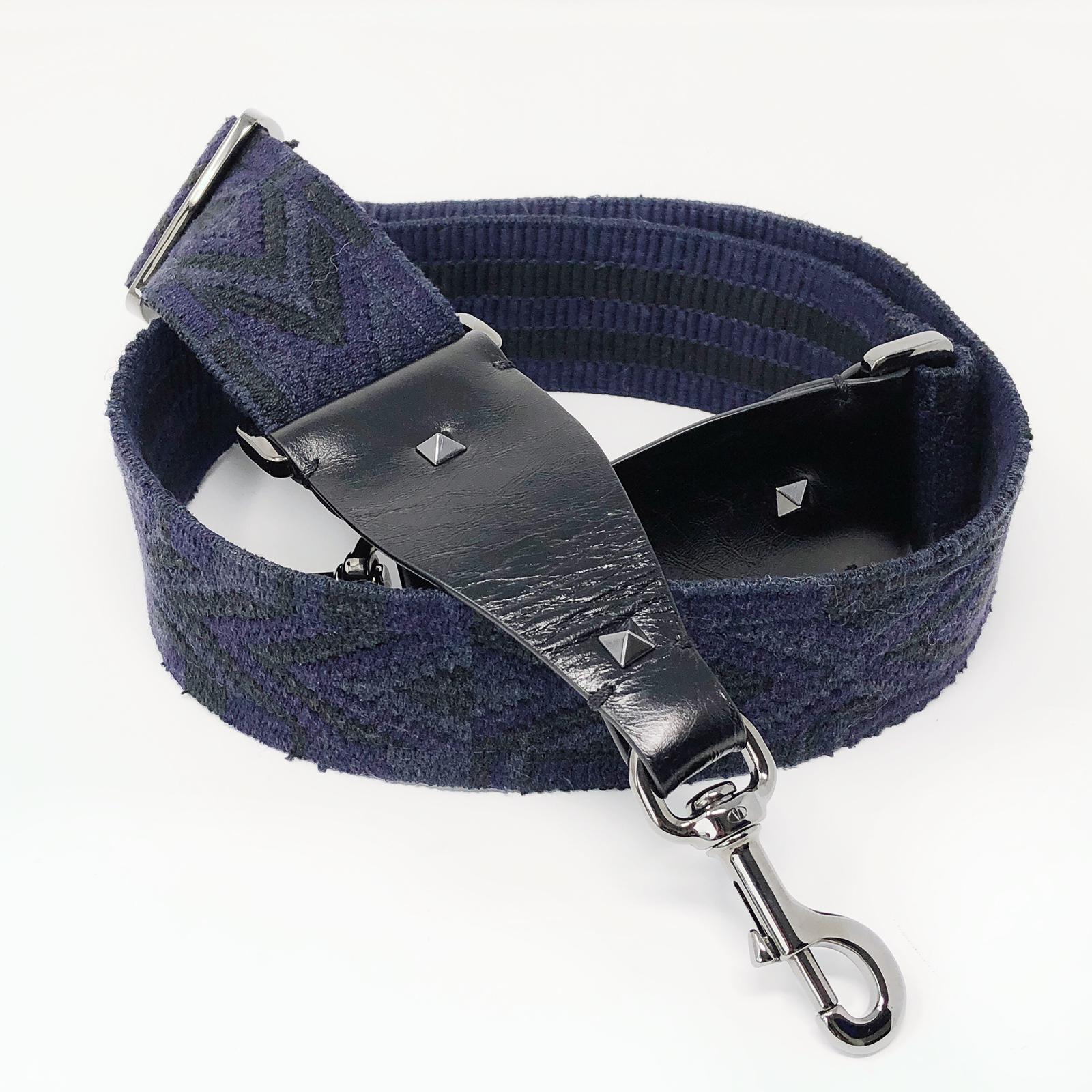Valentino Black Rockstud Guitar Strap Camera Bag