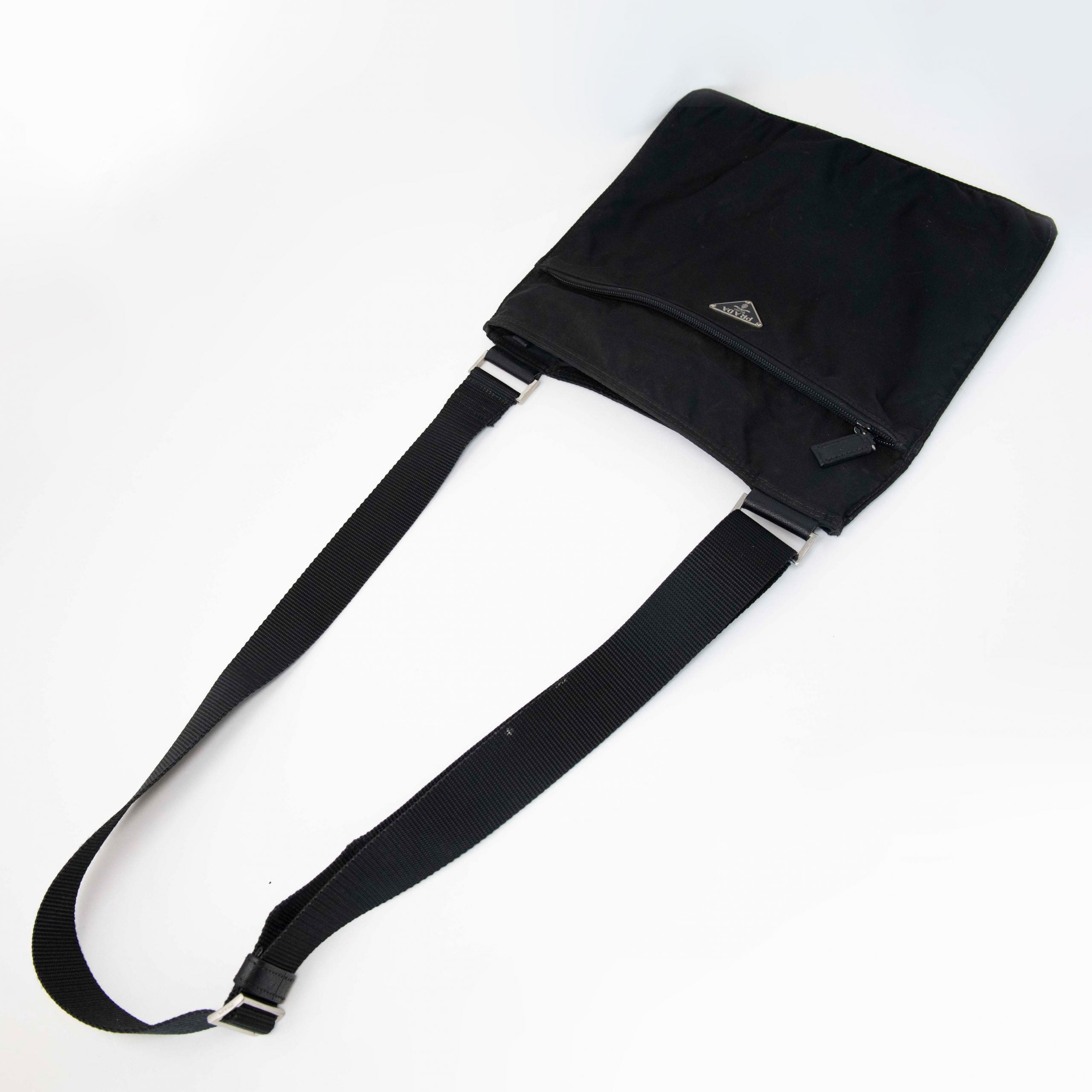 Prada Black Nylon Square Crossbody Bag