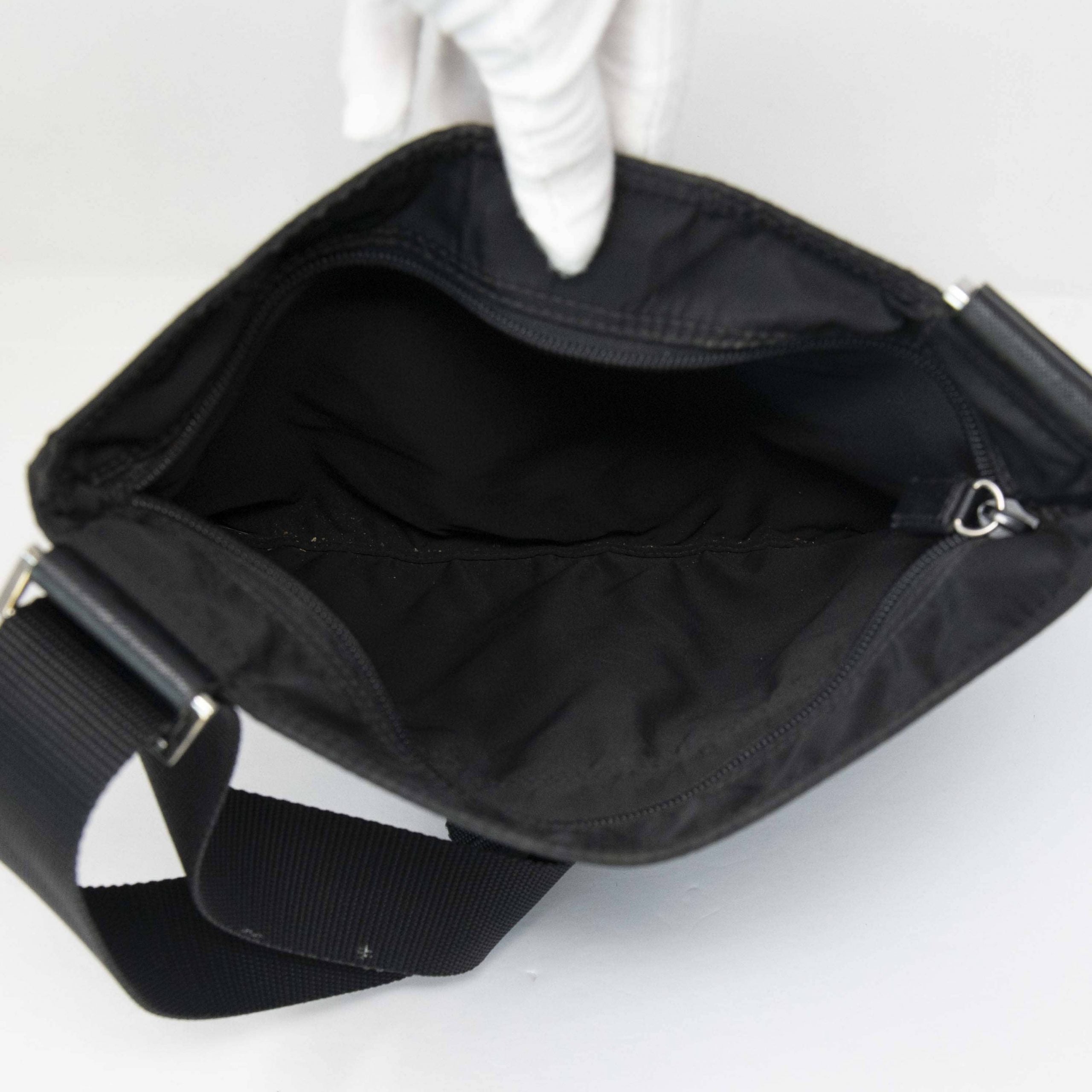 Prada Black Nylon Square Crossbody Bag