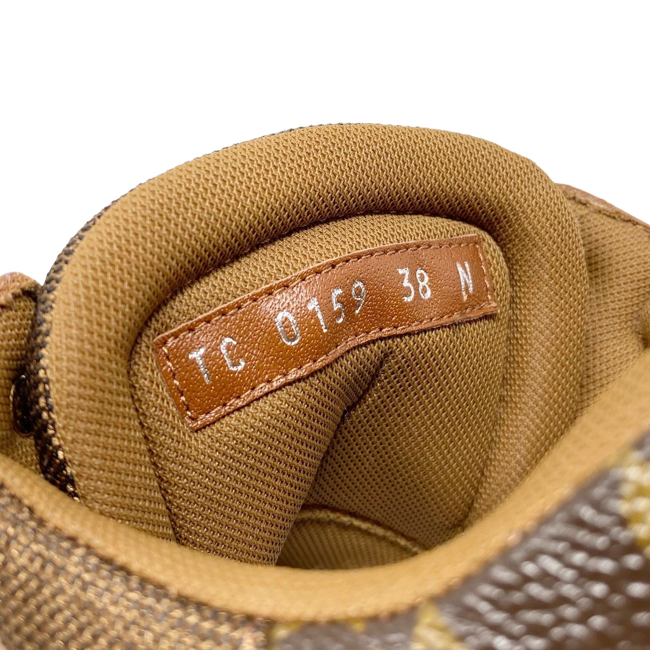 Louis Vuitton Cognac Monogram Ranger Combat Boots 38