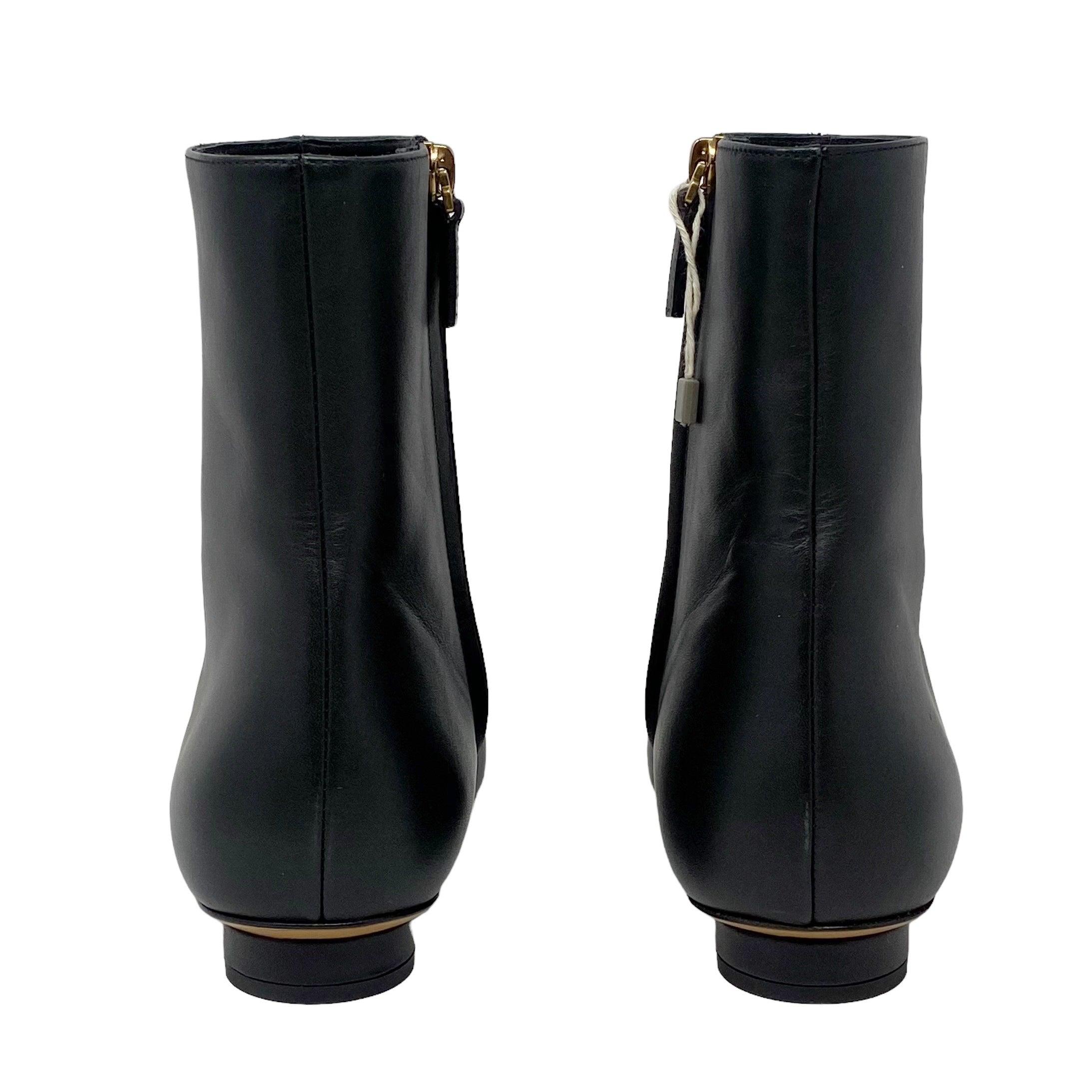 Valentino Black Eyelet Ankle Boots 38.5