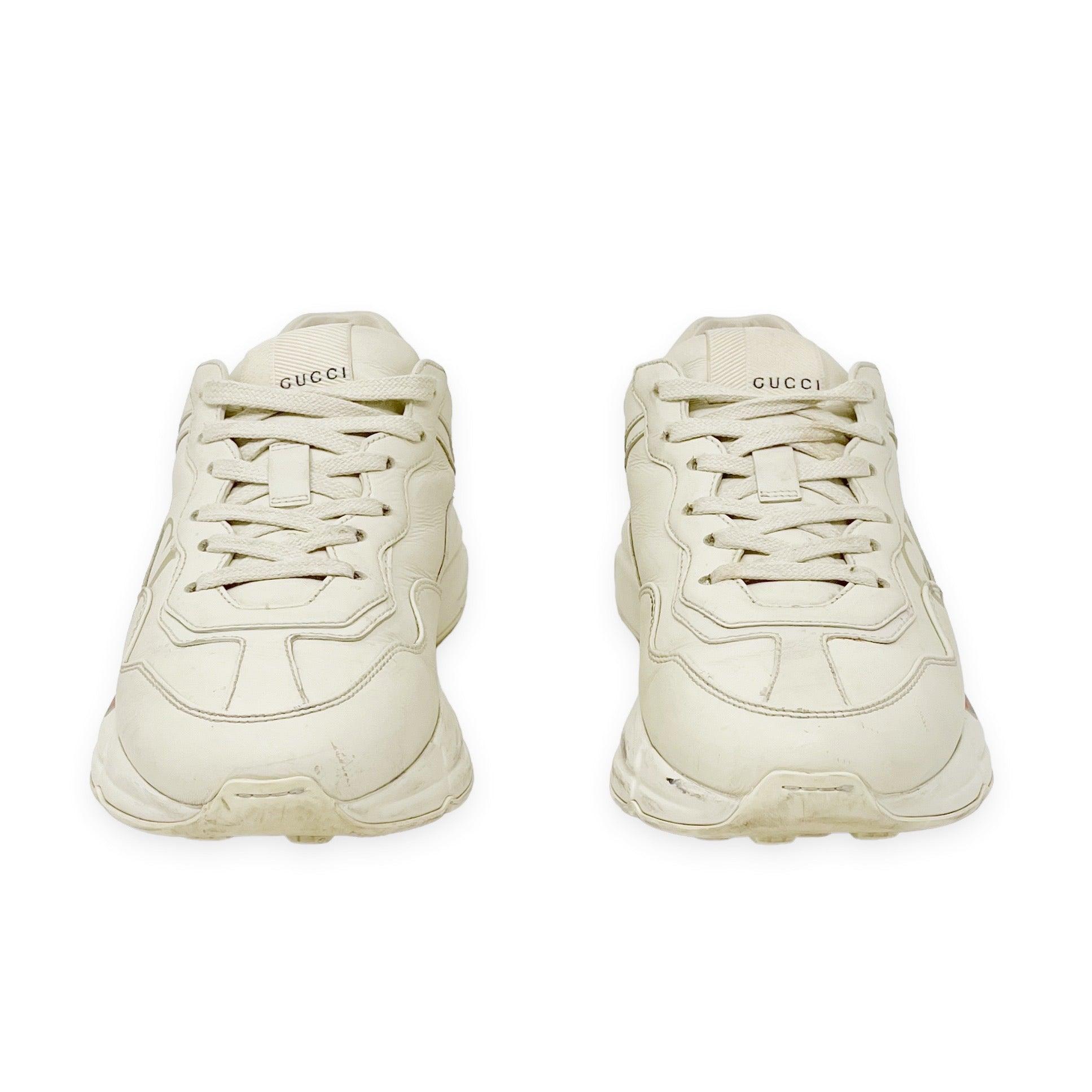 Gucci Ivory Rhyton Logo Sneaker 36