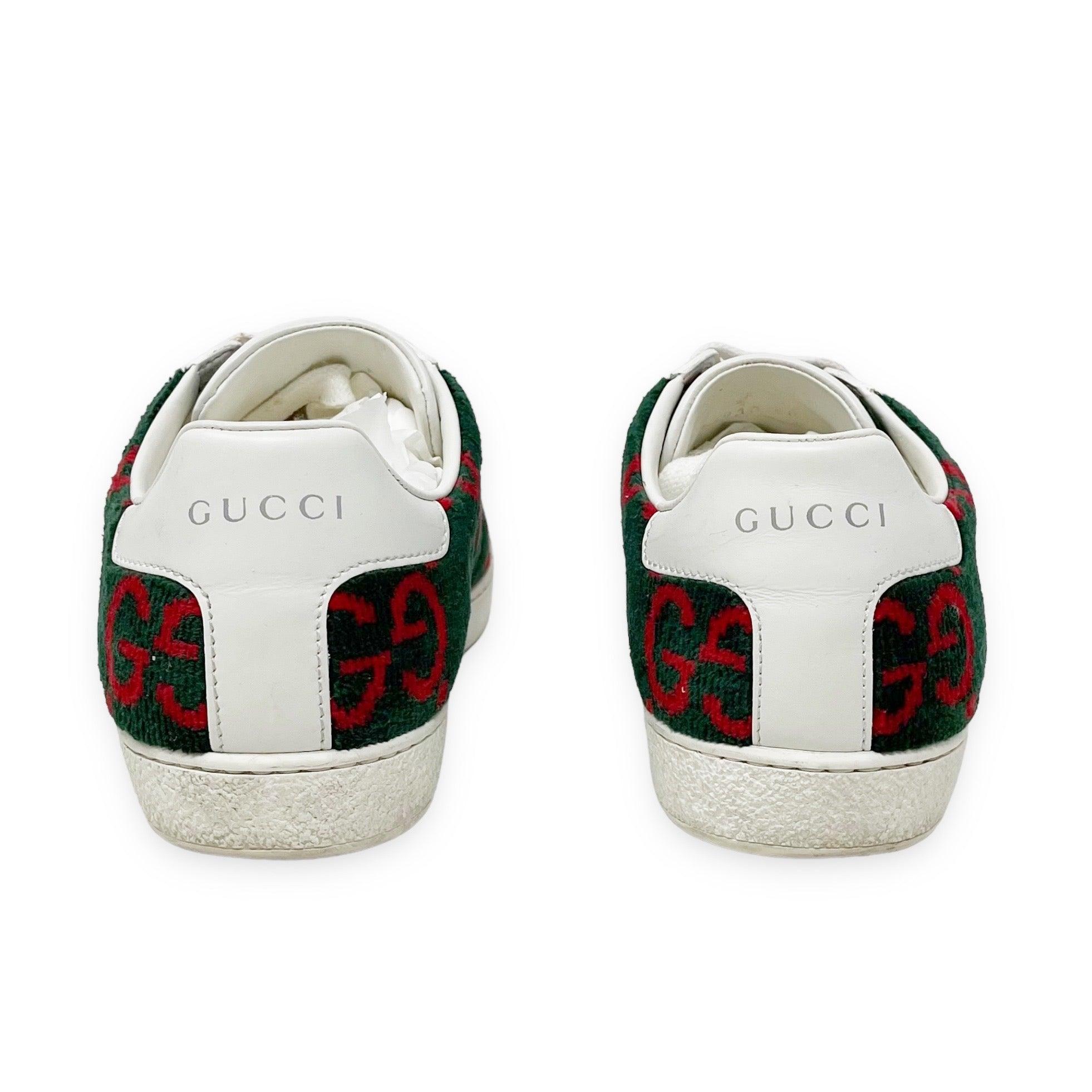 Gucci Green Velvet GG Sneakers 36
