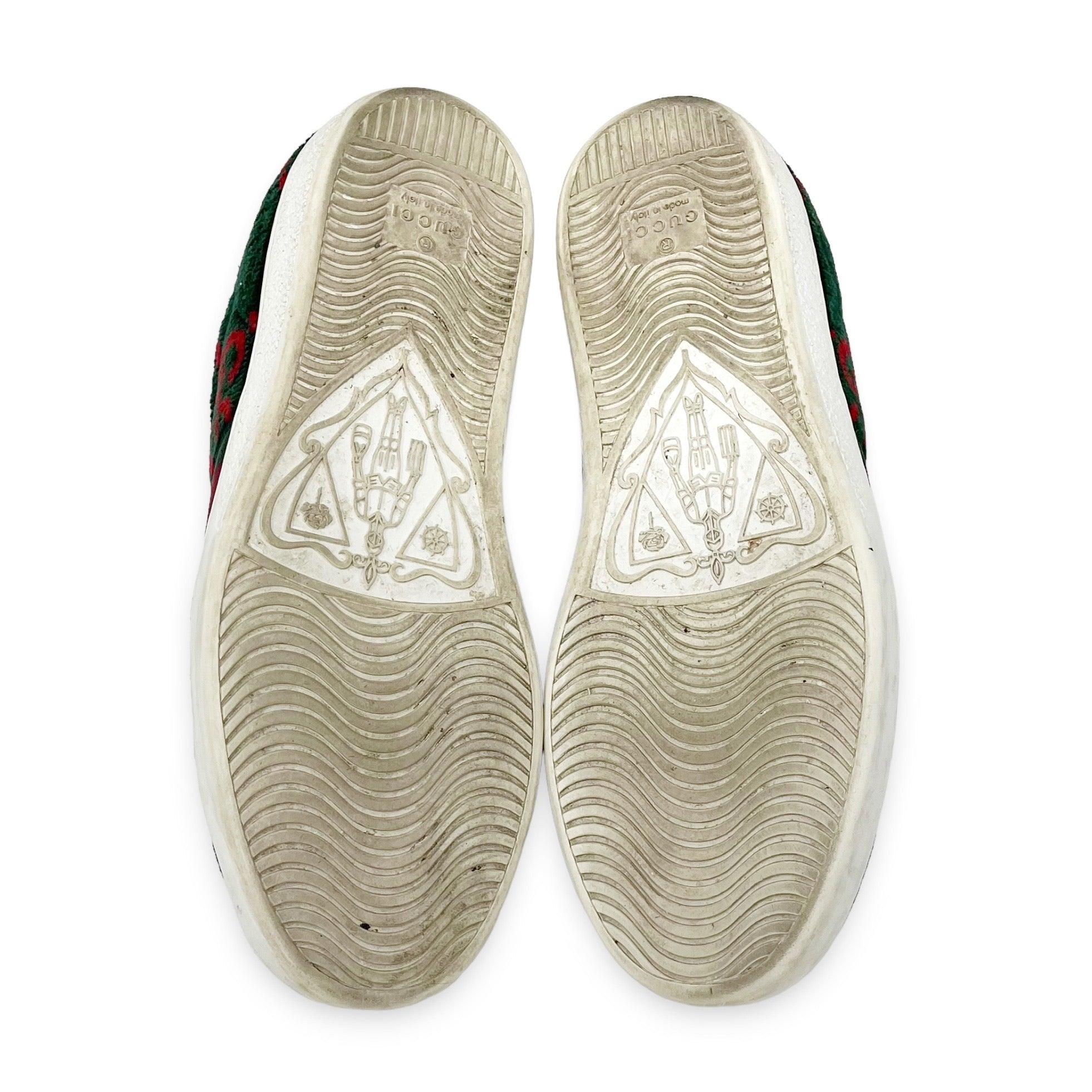Gucci Green Velvet GG Sneakers 36