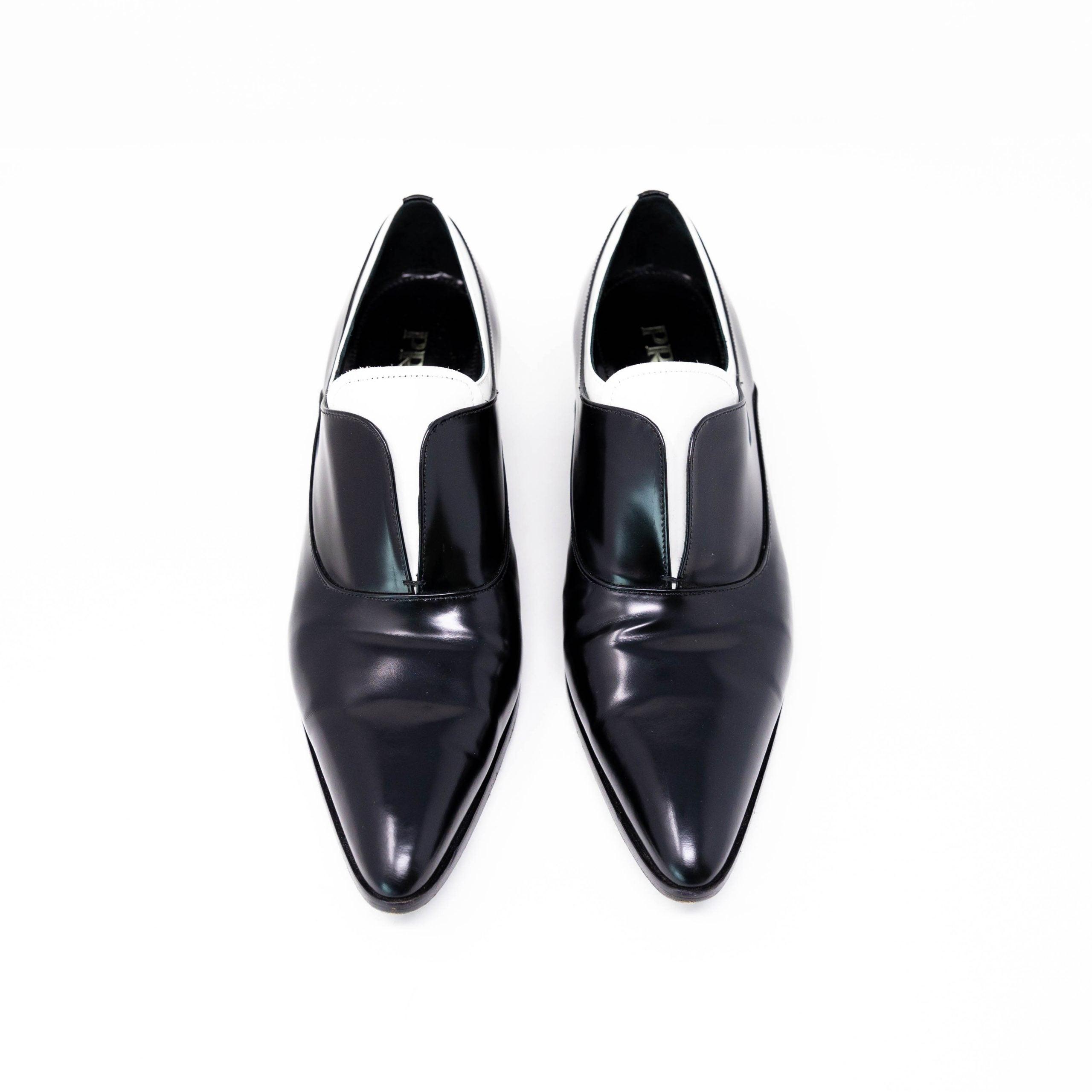 Prada Black Oxford Loafers 38.5
