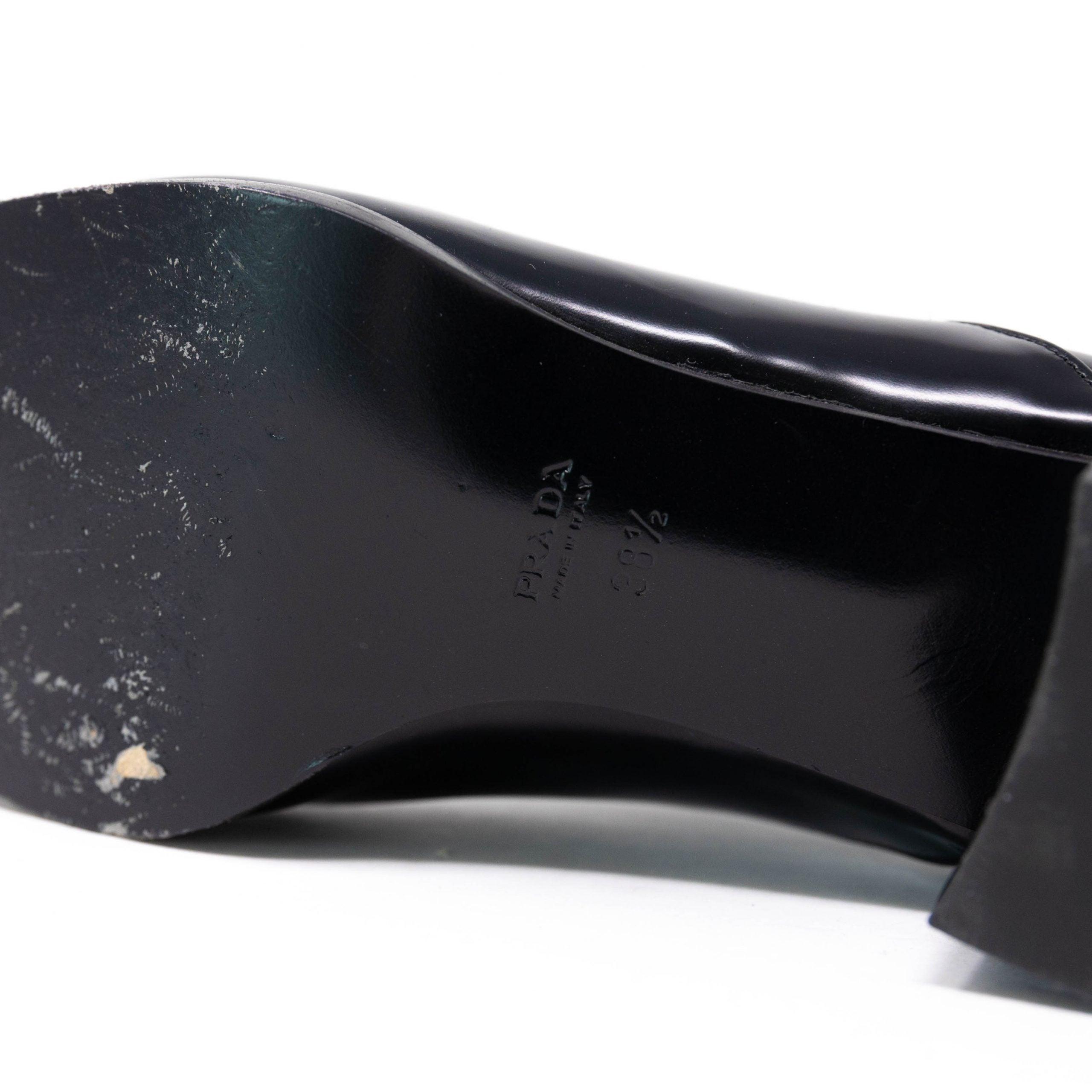 Prada Black Oxford Loafers 38.5