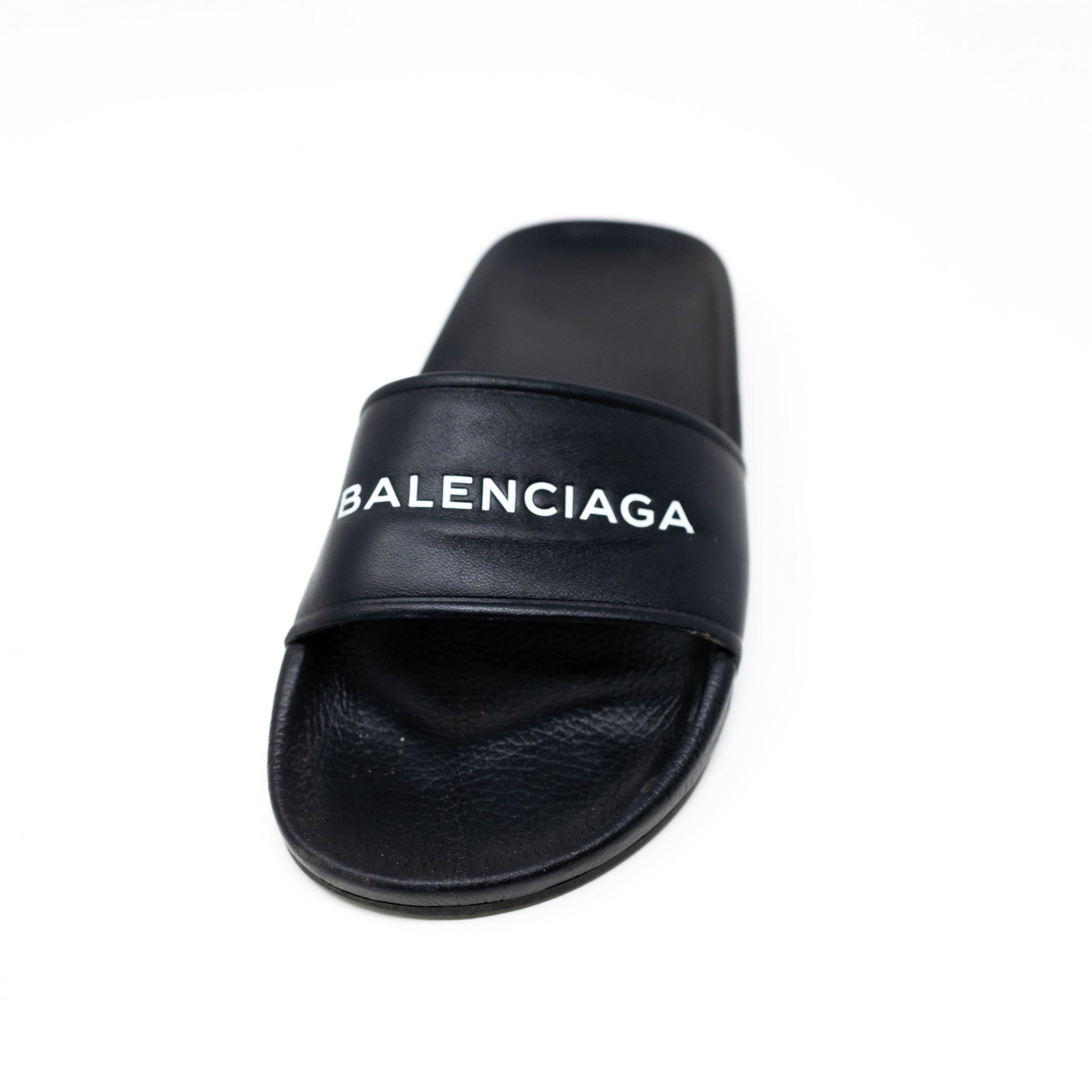 Balenciaga Black Logo Slides 36