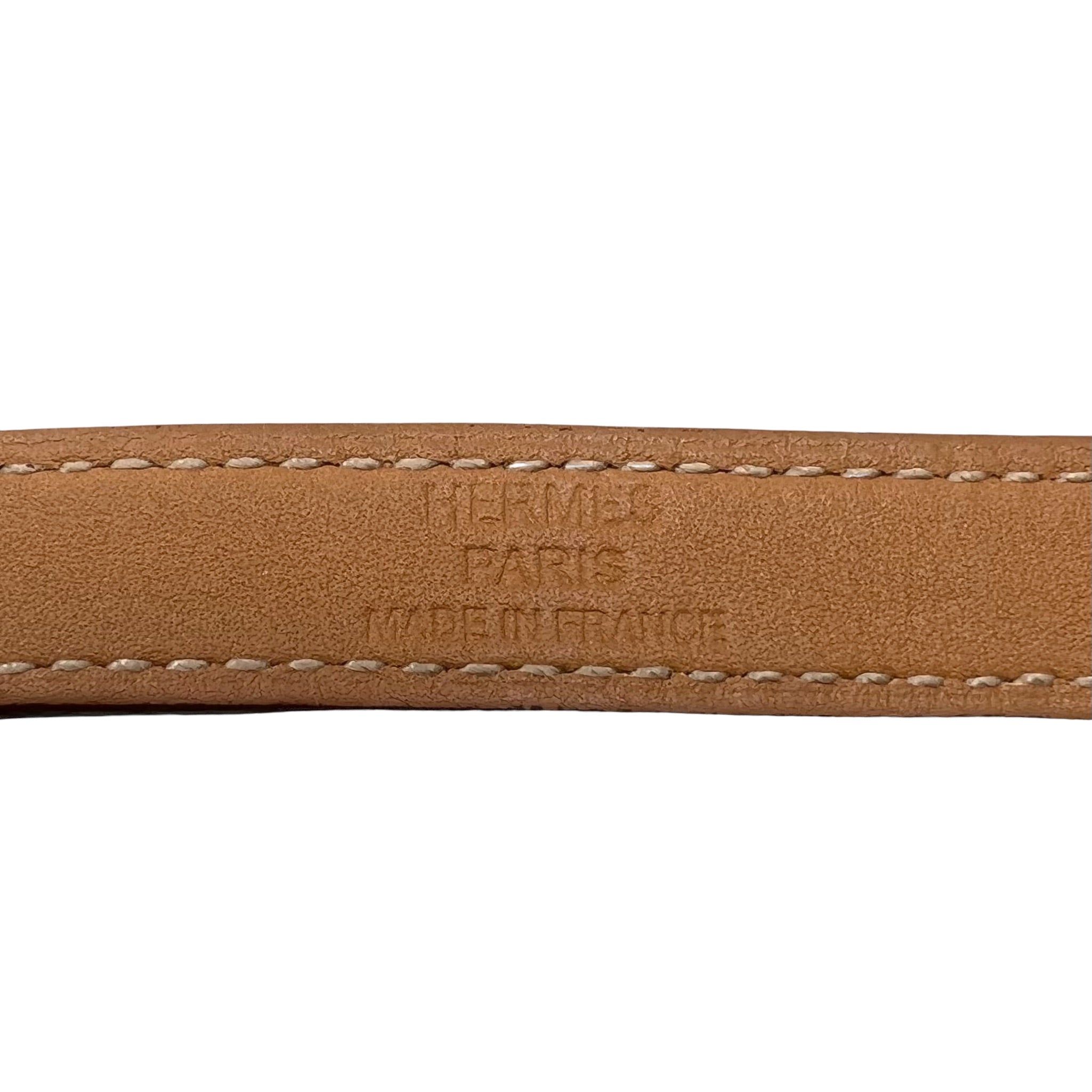 Hermes Orange Box PHW Kelly Double Tour Bracelet S