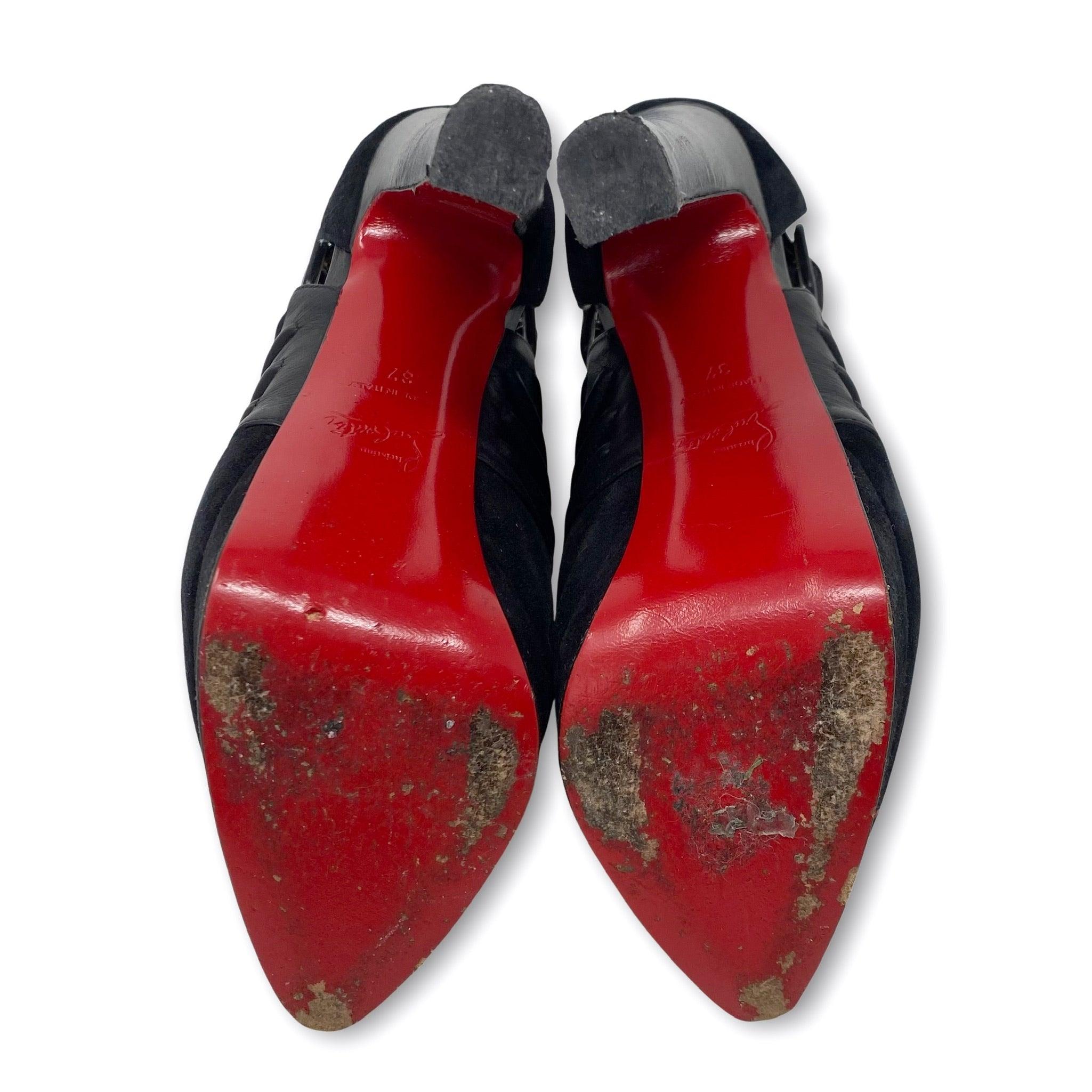 Christian Louboutin Bye Bye Suede Booties 37