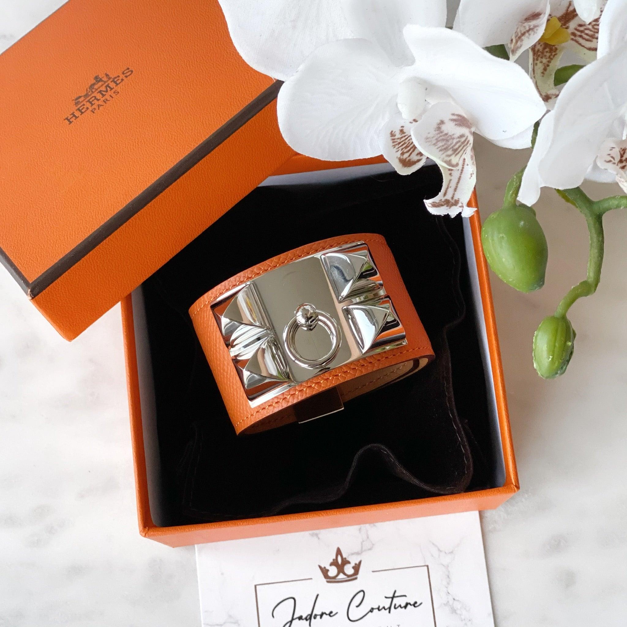 Hermes Feu Epsom Collier De Chien Bracelet S