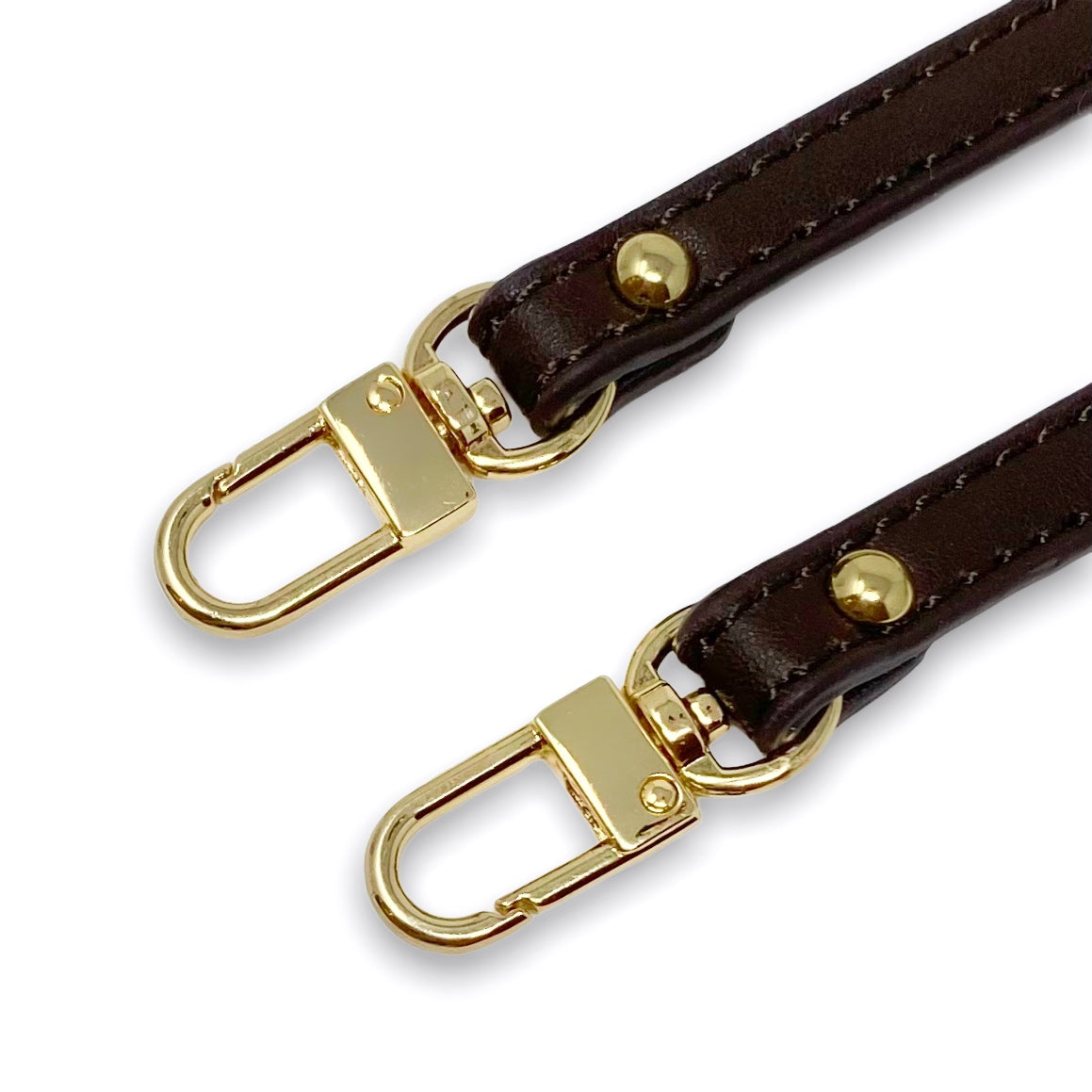 Detachable Dark Brown Leather Adjustable Crossbody Strap