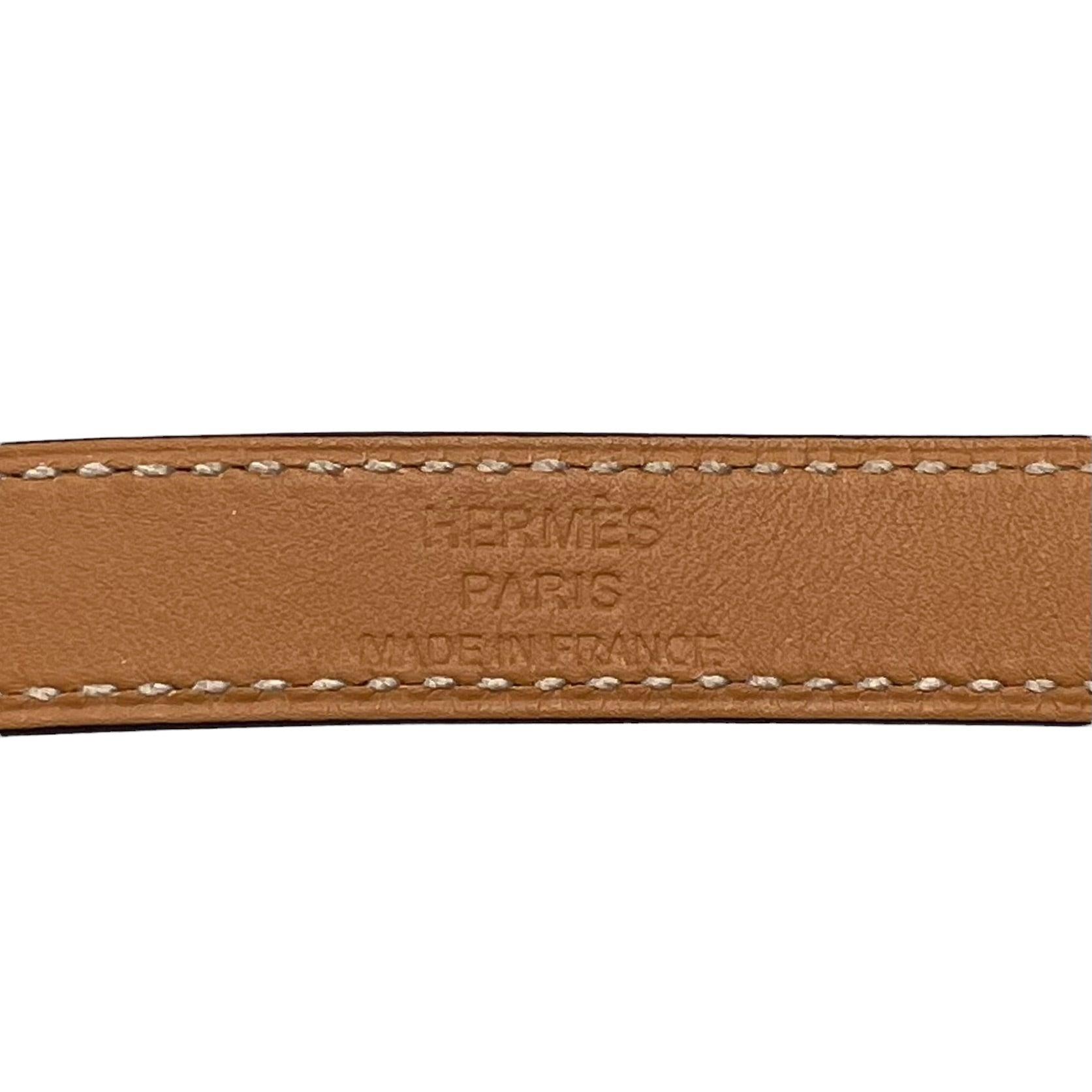 Hermes Bleu Saphir Swift Double Tour Bracelet XS