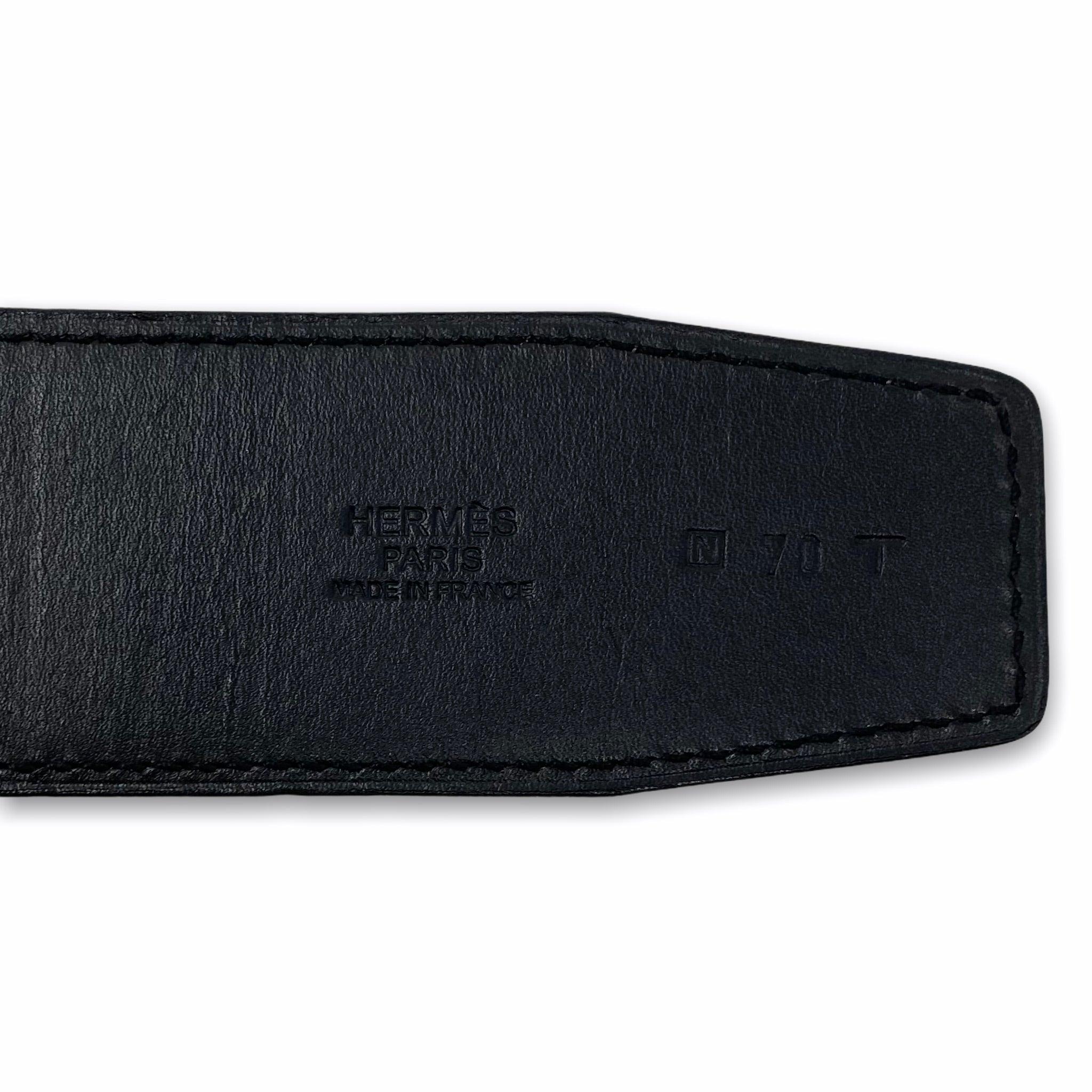 Hermes Etoupe Swift Reversible Belt Strap 70