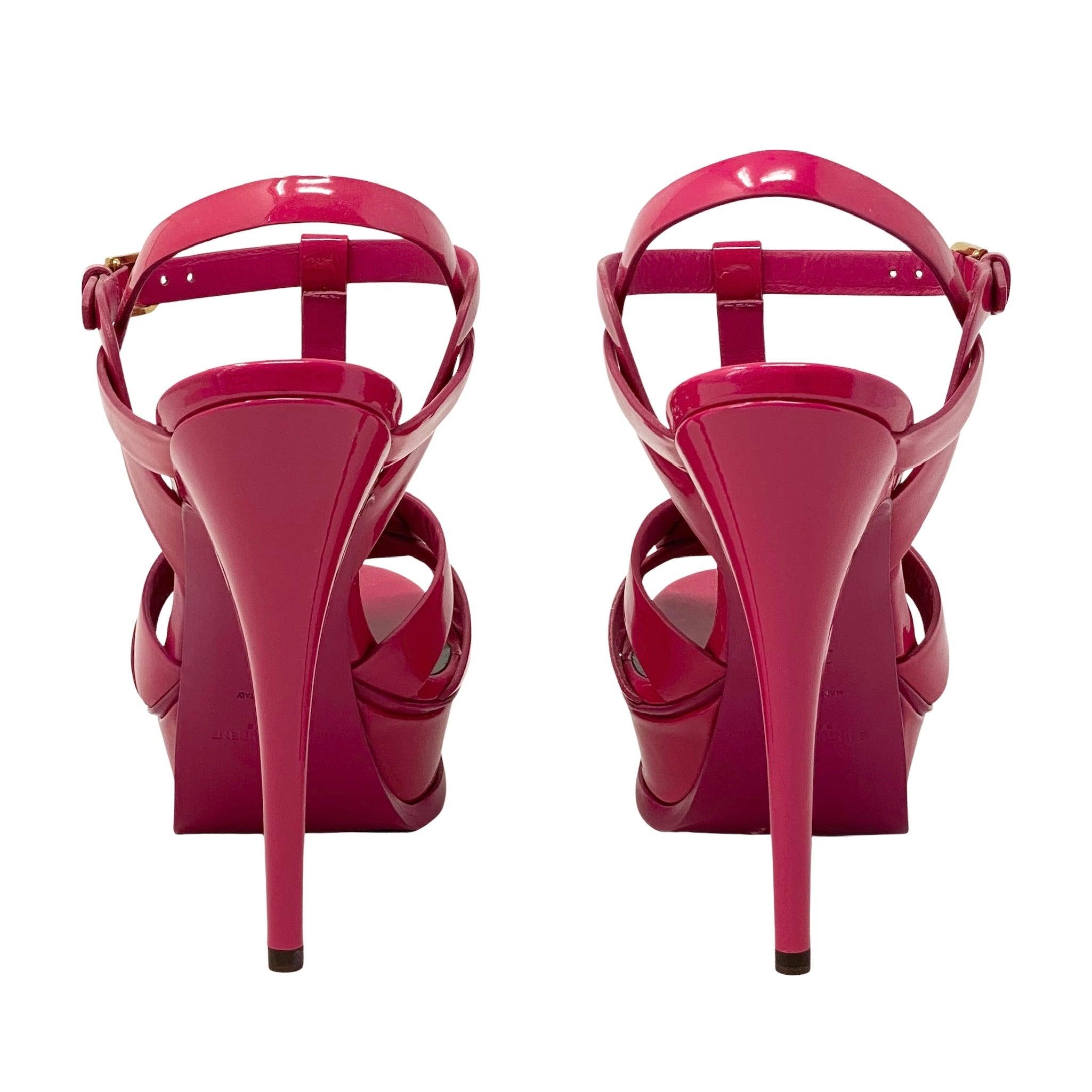 Saint Laurent Pink Tribute Sandals 36.5