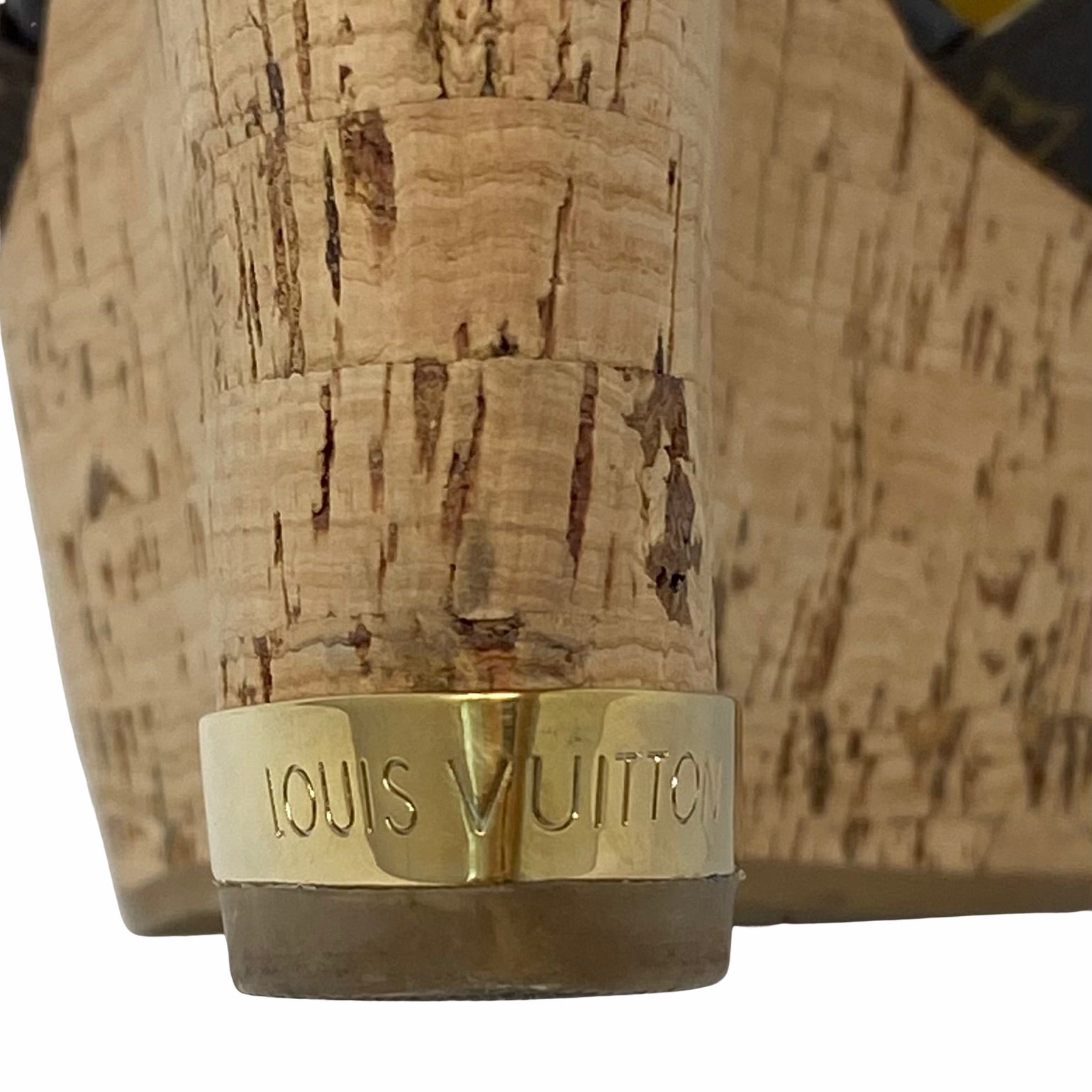 Louis Vuitton Monogram Cork Wedges 105mm 36