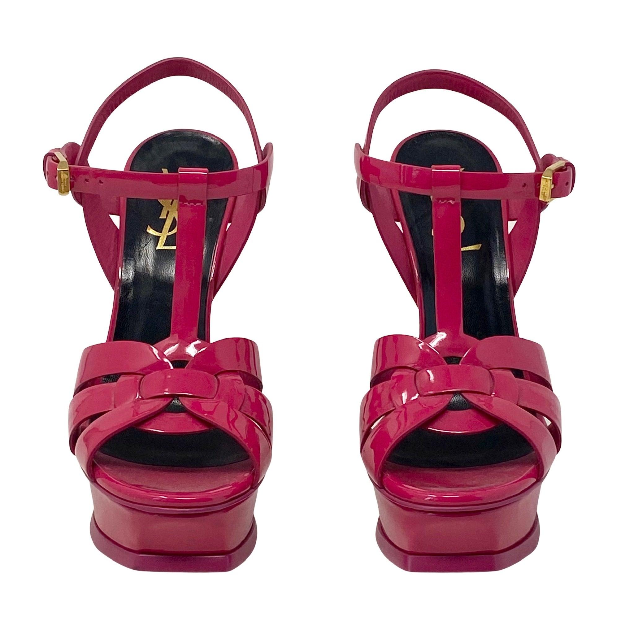 Saint Laurent Pink Tribute Sandals 36.5