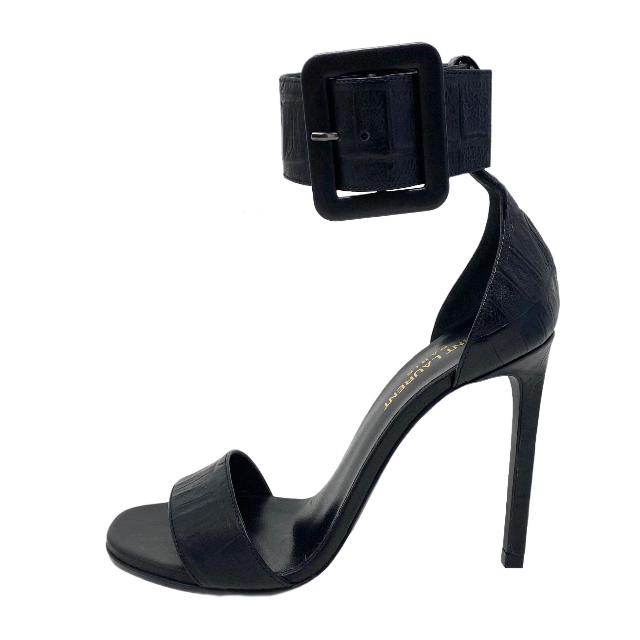 Saint Laurent Black Jane Sandals 36.5
