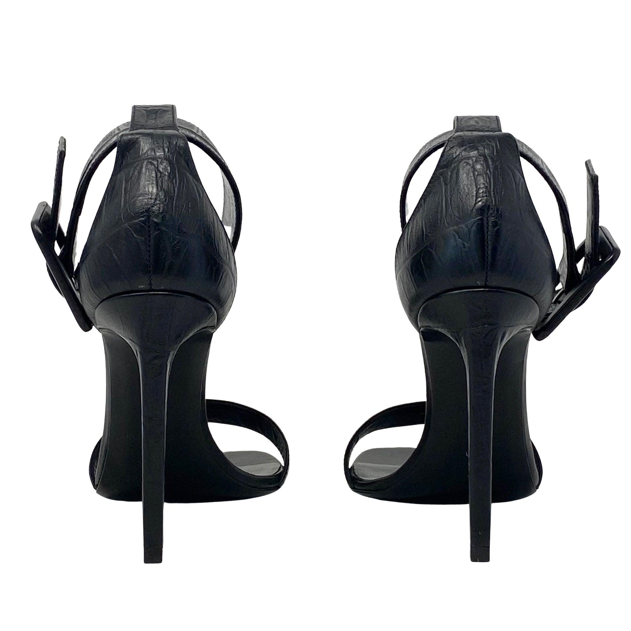 Saint Laurent Black Jane Sandals 36.5