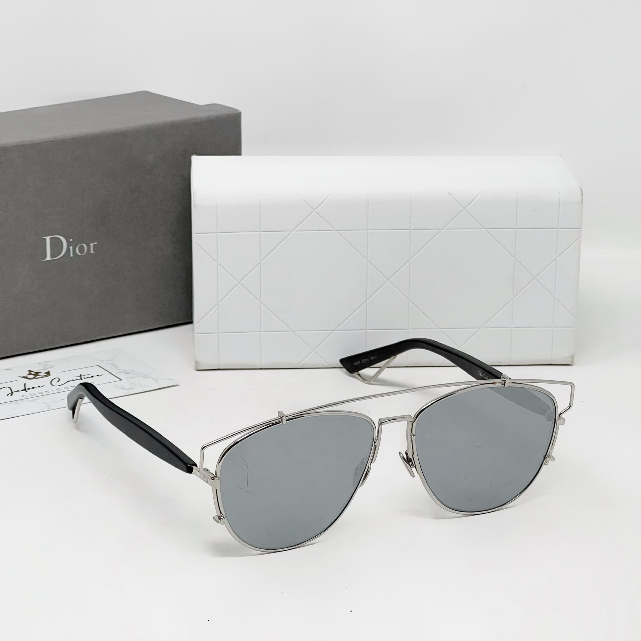 Dior Silver Technologic Aviator Sunglasses