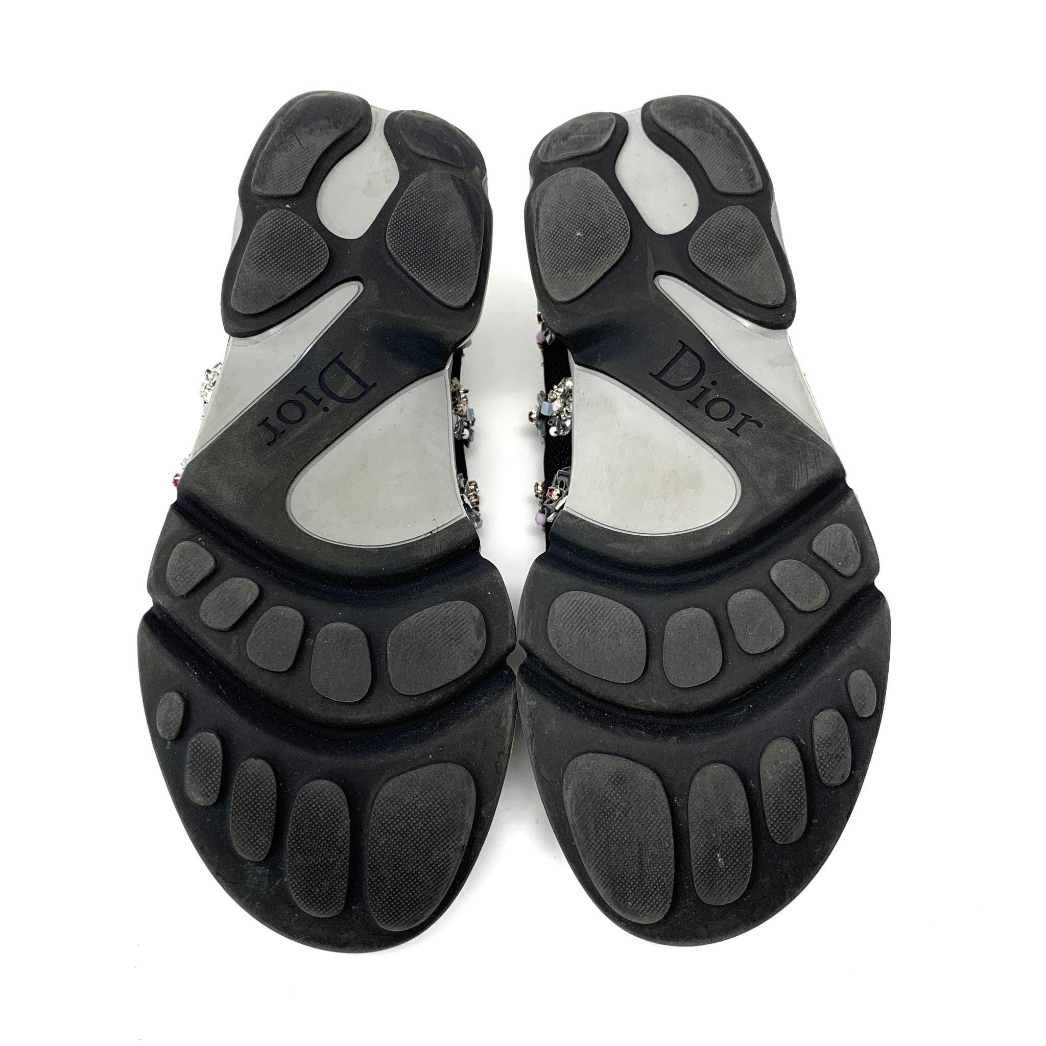Dior Black Mesh Fusion Embellish Sneakers 35.5