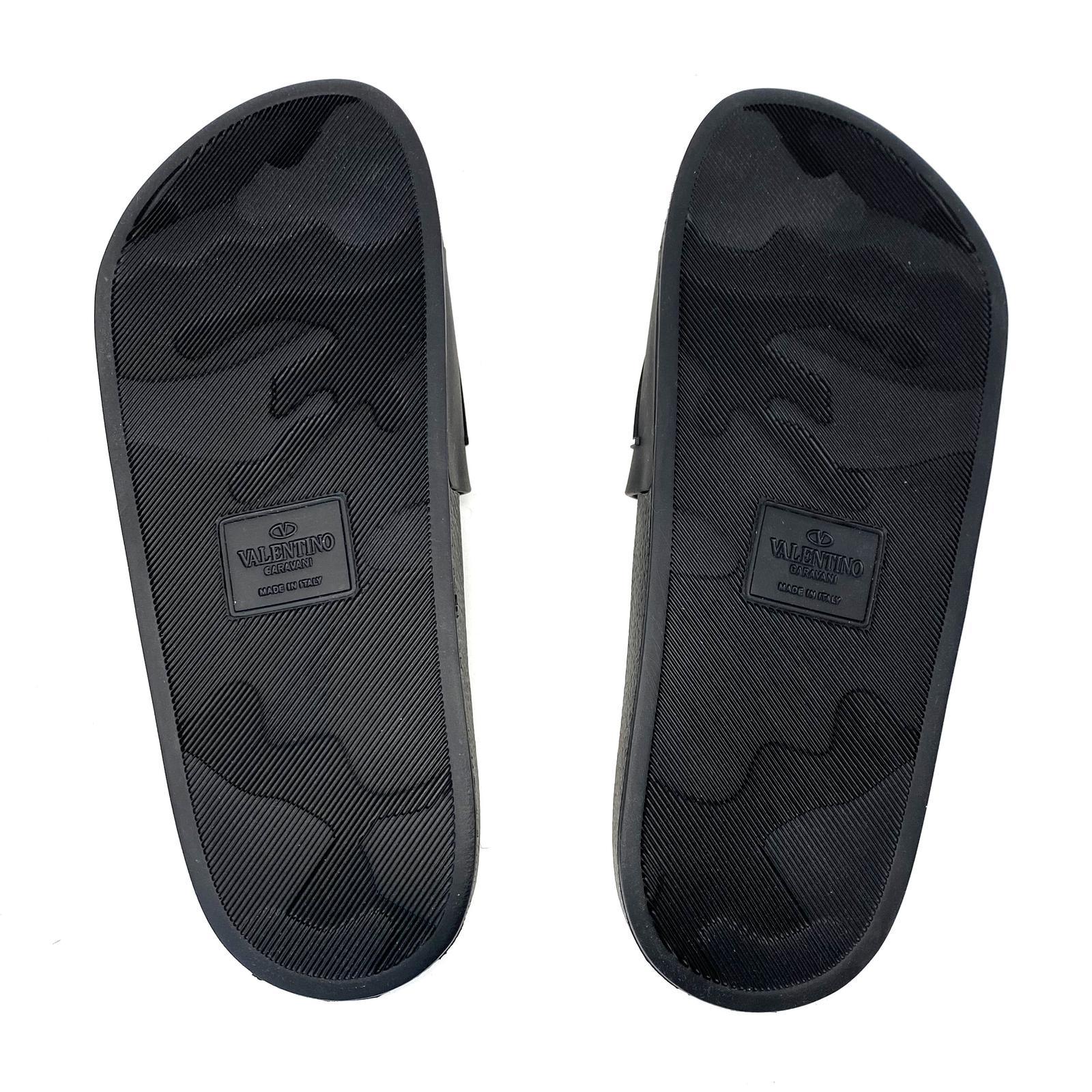 Valentino Black VLTN Slides 40