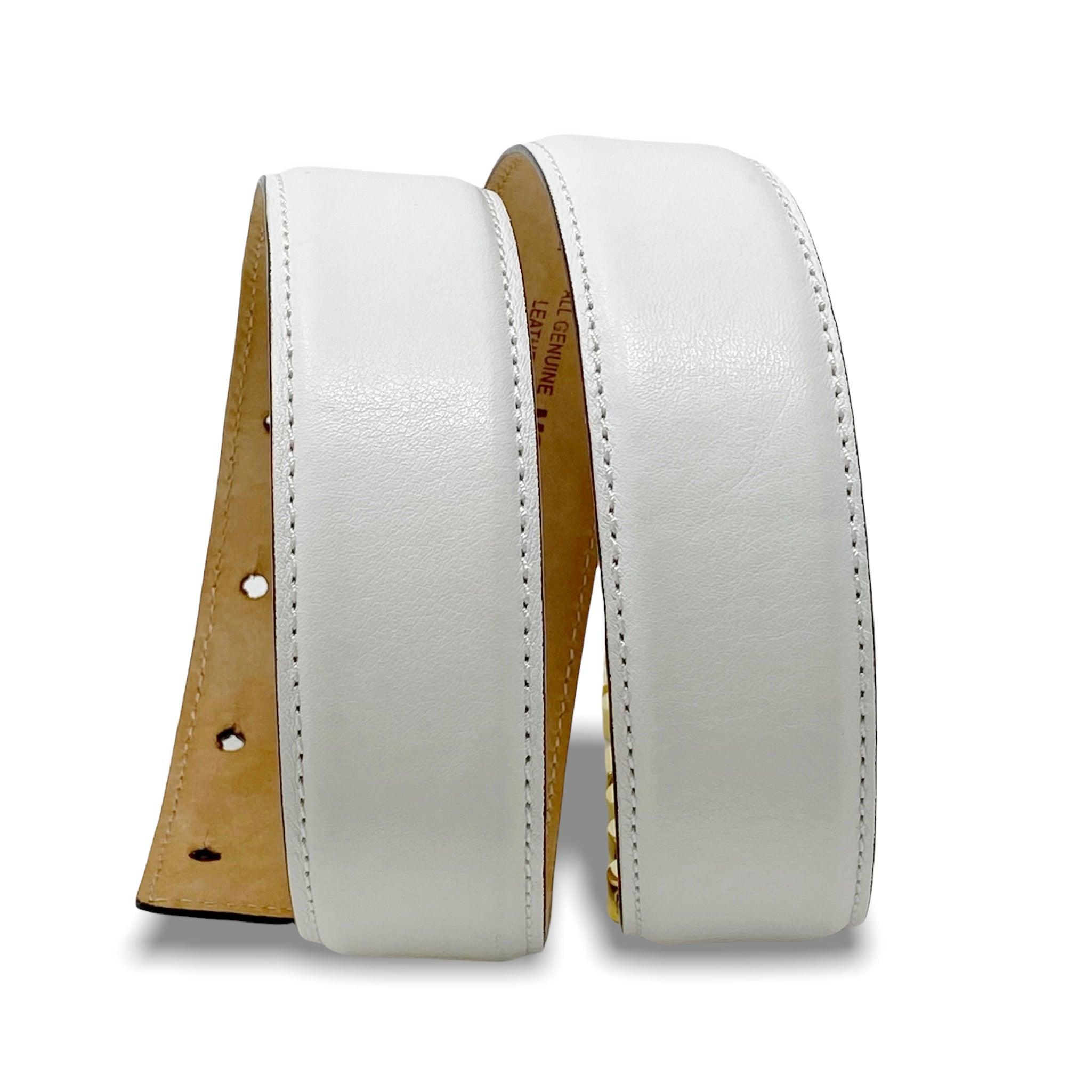 Moschino White Good Girl Buckle Belt 40